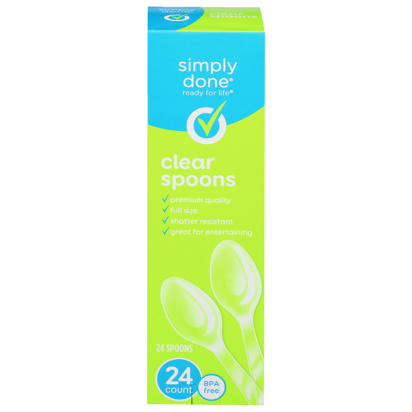 Simply Done Clear Spoons 24 ea