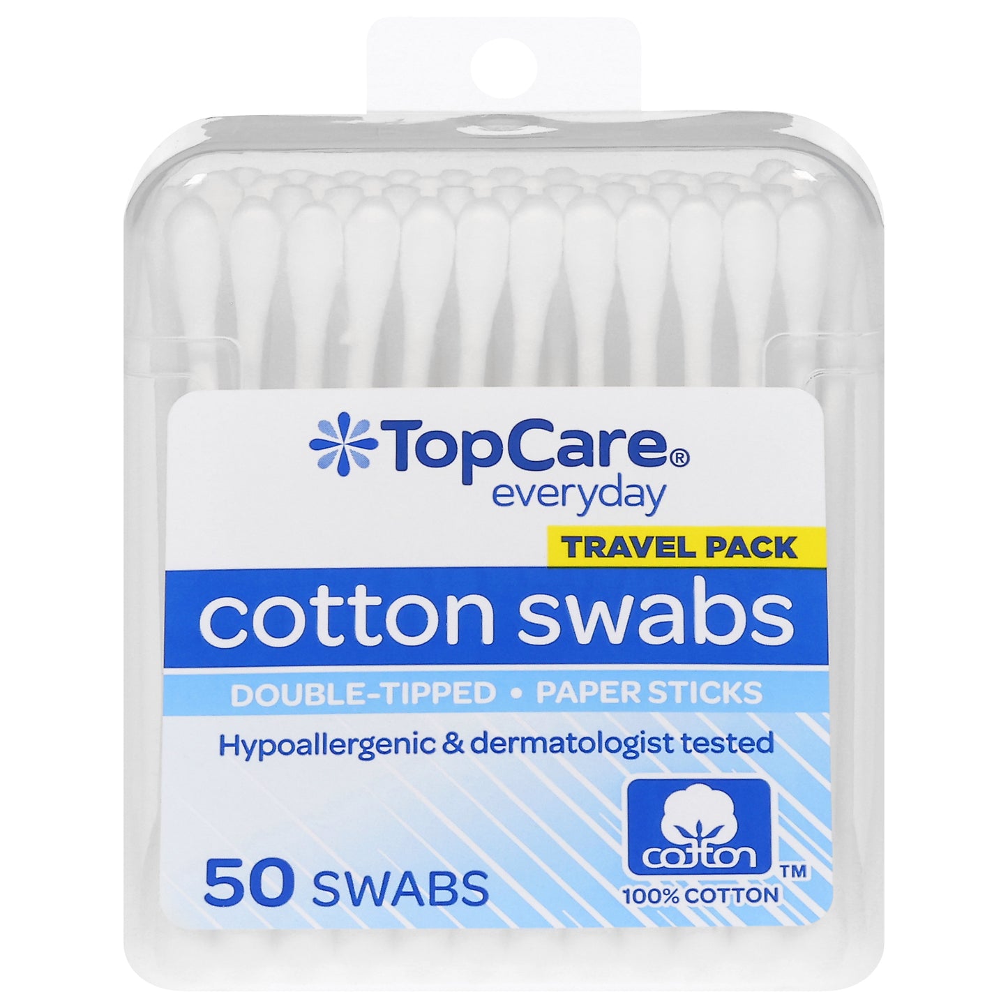 TopCare Everyday Cotton Swabs Travel Pack 50 ea