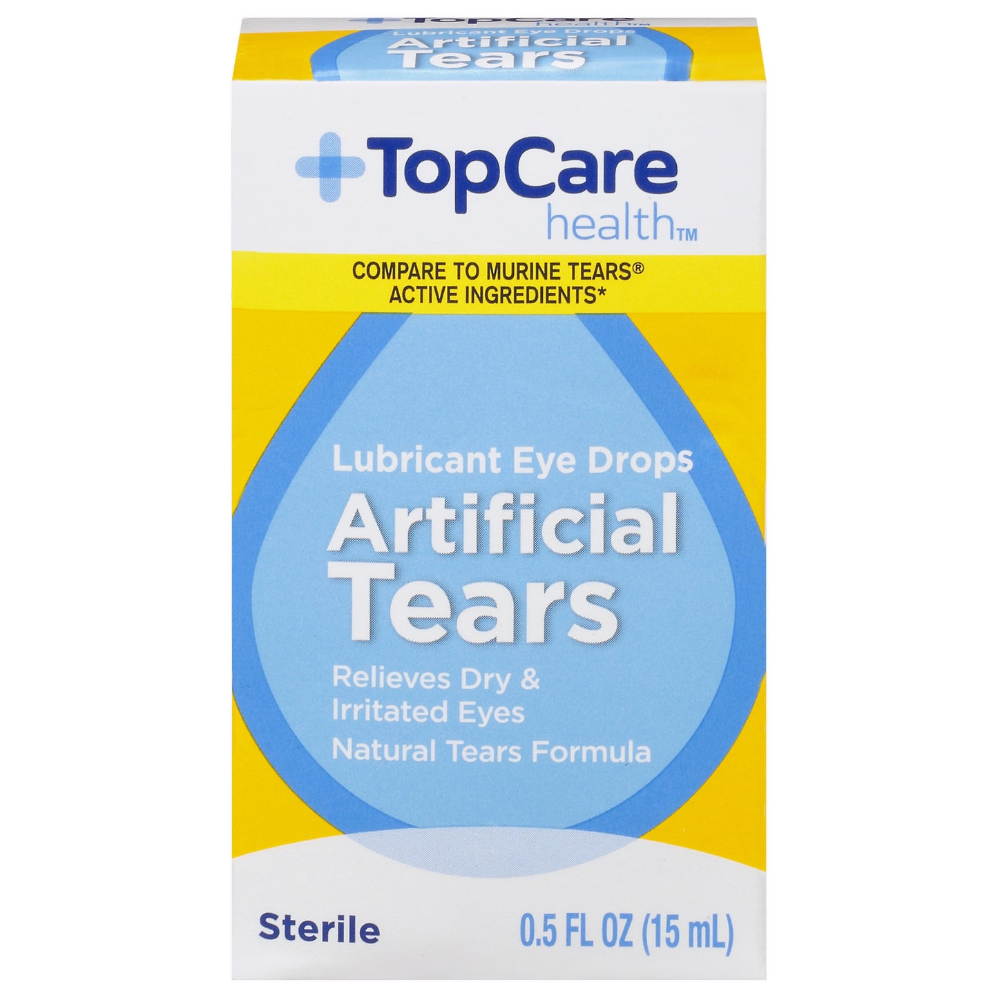 TopCare Health Artificial Tears Lubricant Eye Drops 0.5 oz