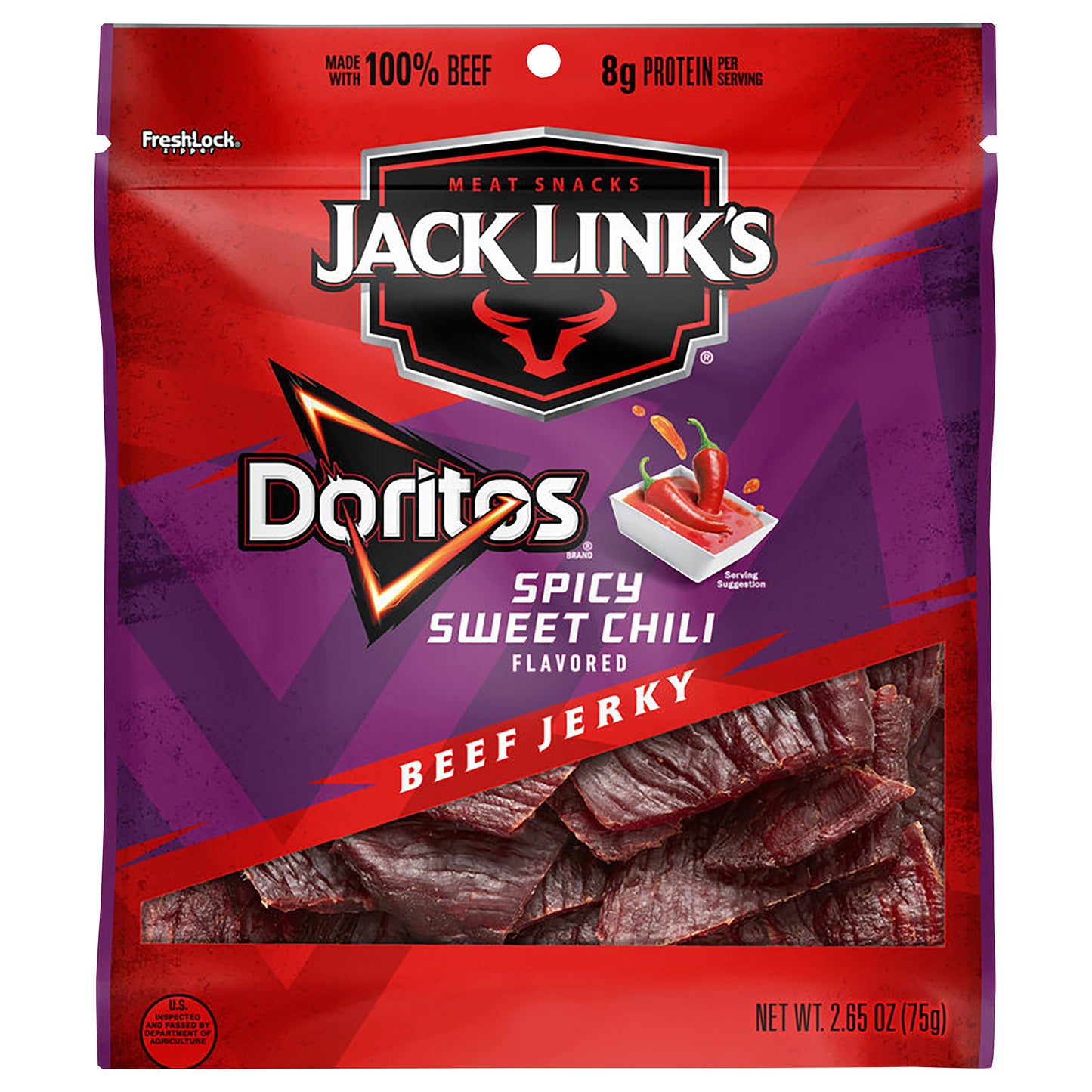 Jack Link's Beef Jerky Doritos Spicy Sweet Chili Flavored 2.65 Oz