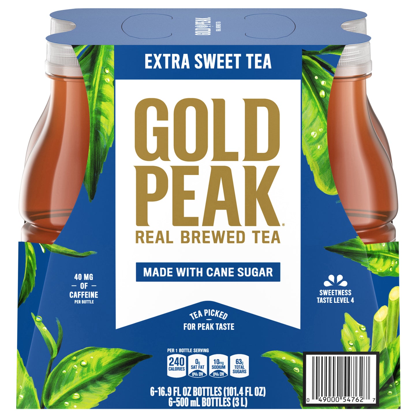 Gold Peak Extra Sweet Tea Bottles, 16.9 fl oz, 6 Pack