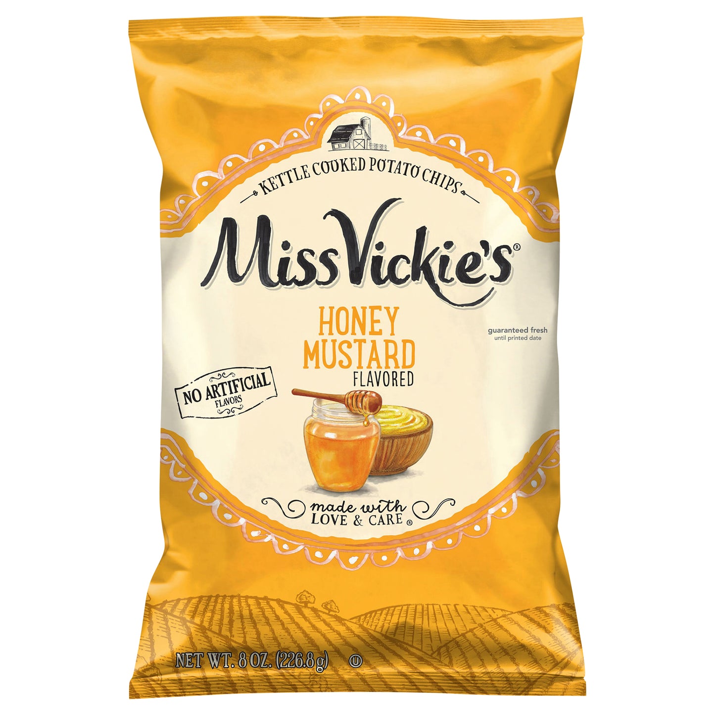 Miss Vickie's Kettle Cooked Potato Chips Honey Mustard Flavored 8 Oz