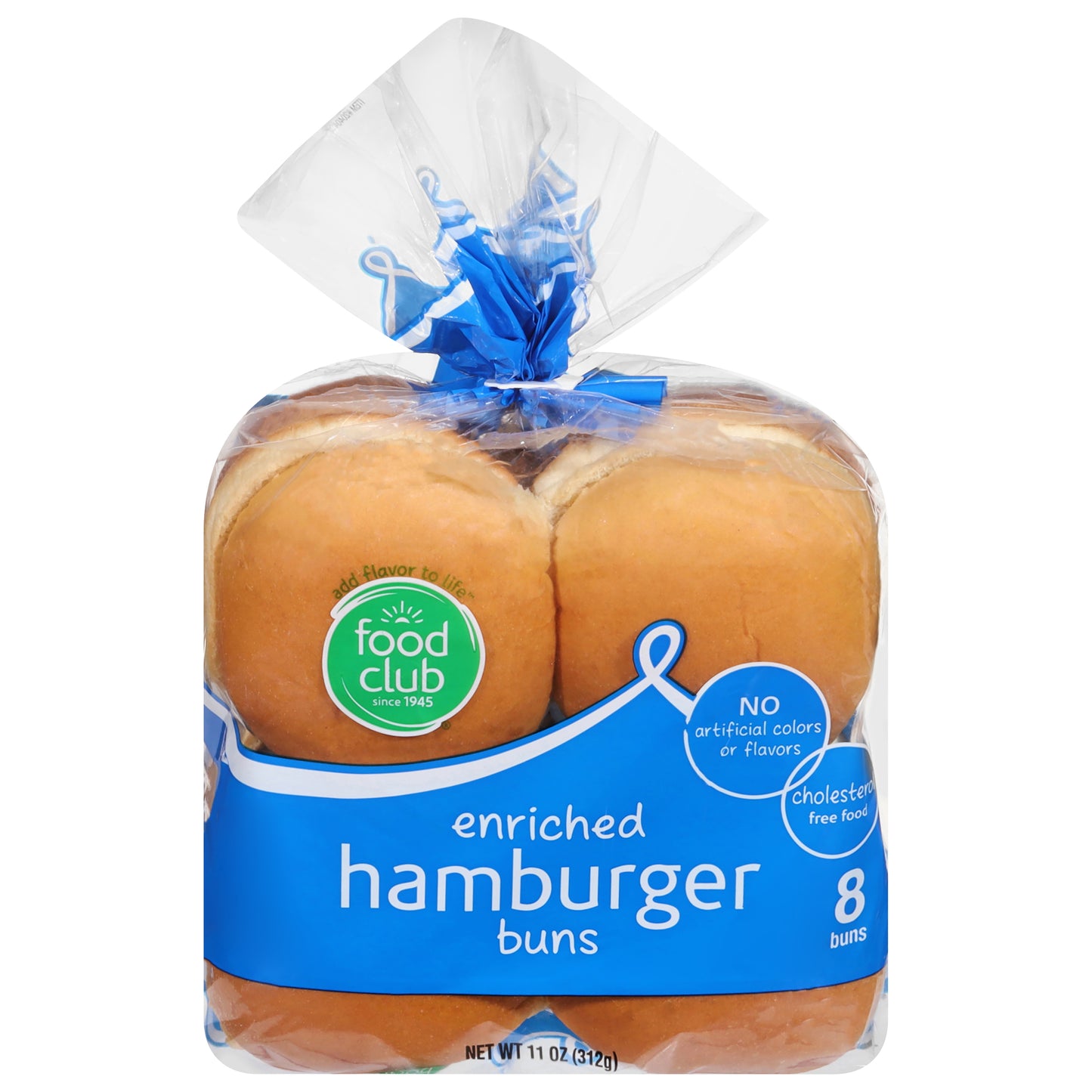 Food Club Enriched Hamburger Buns 8 ea