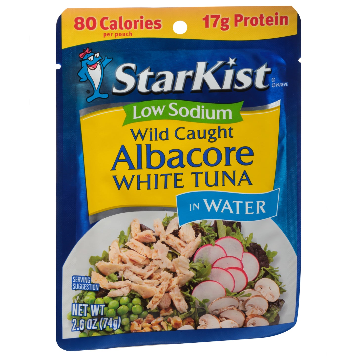 StarKist Low Sodium Wild Caught Albacore White Tuna in Water 2.6 oz
