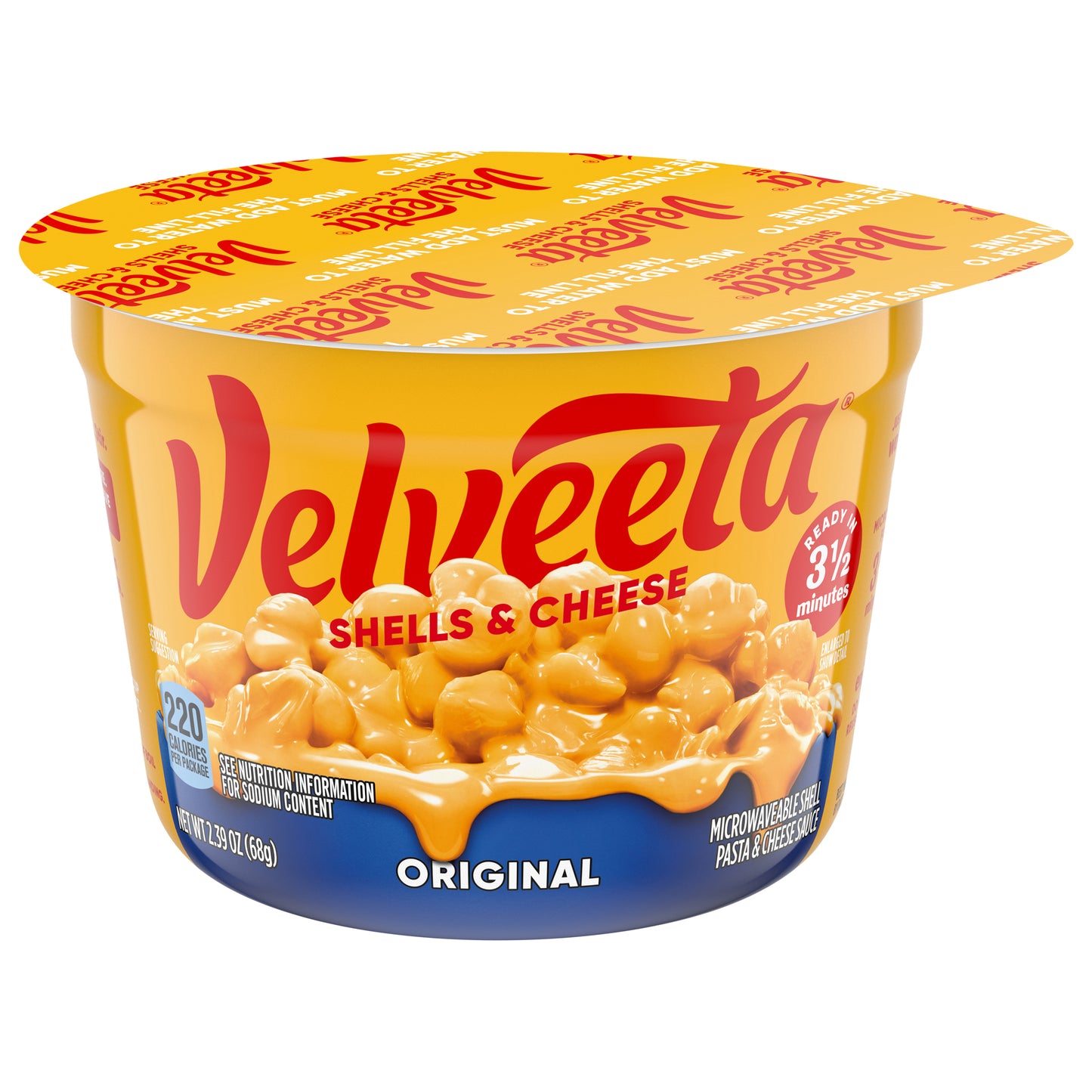 Velveeta Shells & Cheese Original Microwavable Shell Pasta & Cheese Sauce, 2.39 oz Cup