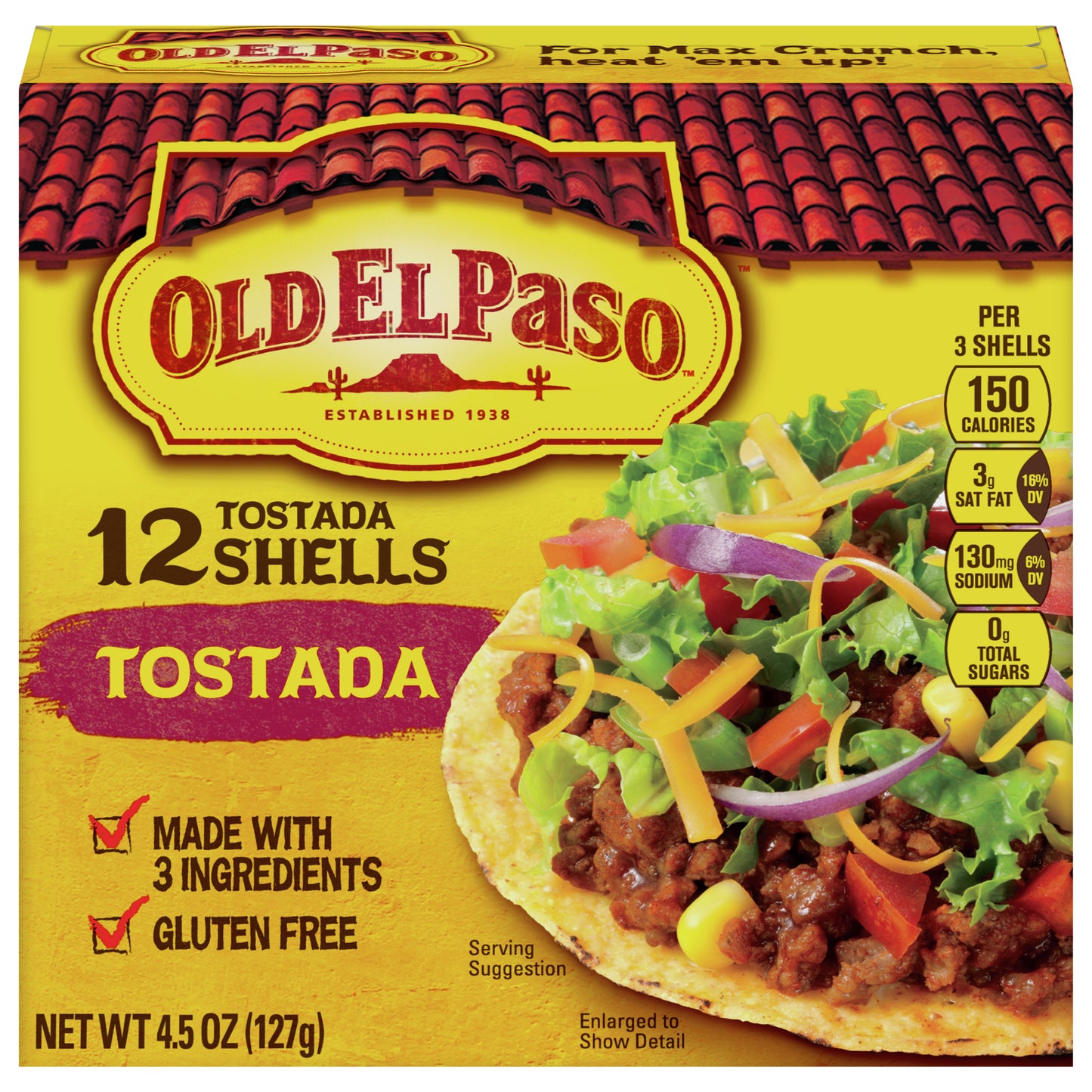 Old El Paso Tostada Shells, Gluten Free, 12-count, 4.5 oz.