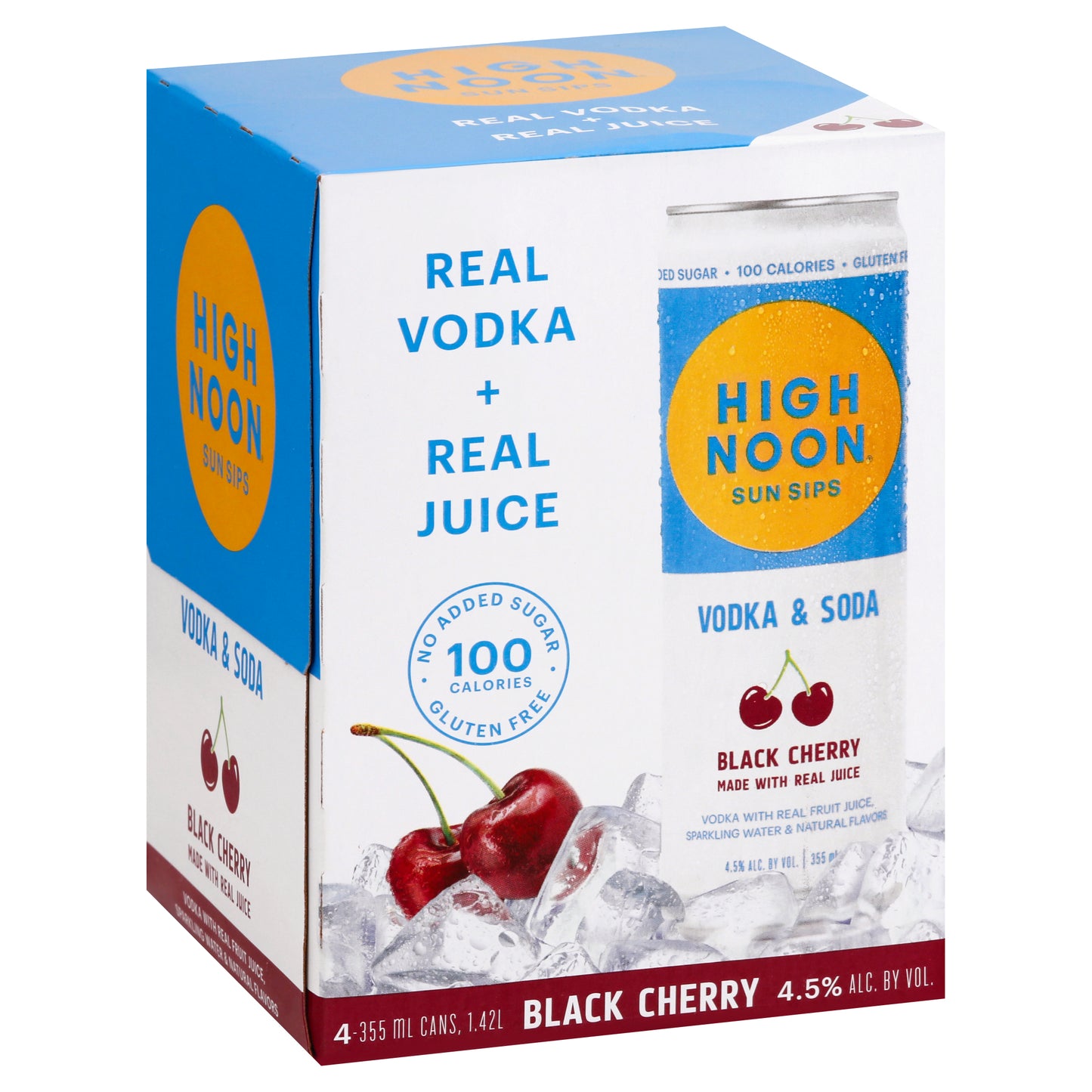 High Noon Vodka & Soda 4 ea - BLACKCHERRY