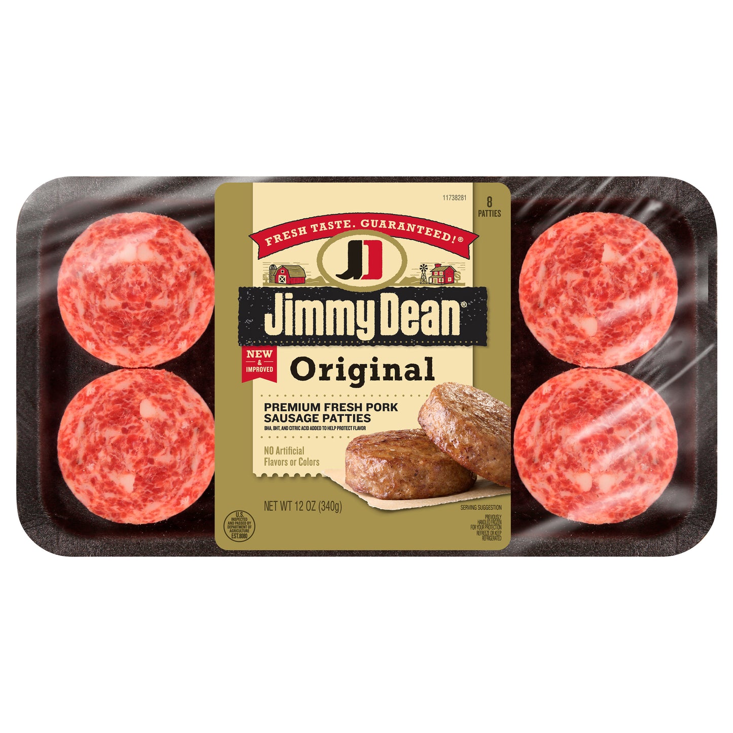 Jimmy Dean® Premium All-Natural* Pork Breakfast Sausage Patties, 8 Count