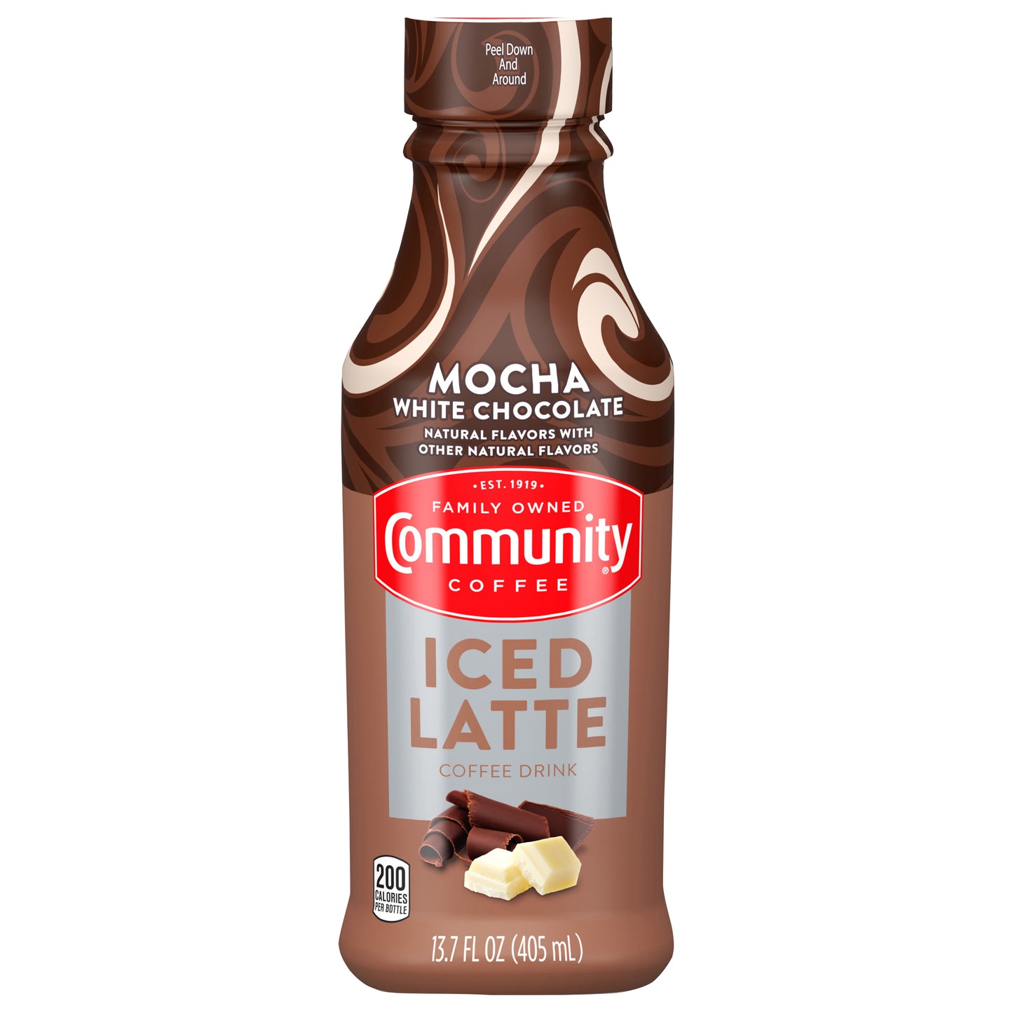 Community Coffee Iced Latte Mocha White Chocolate Coffee Drink 13.7 fl oz