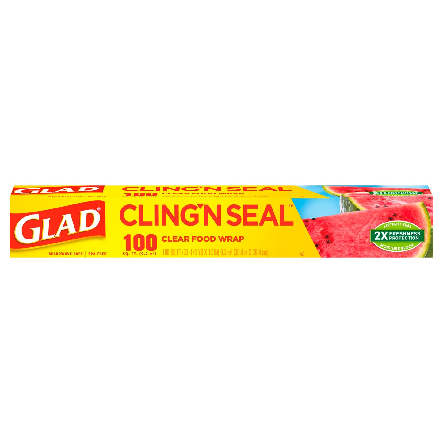 Glad® Cling ‘N Seal™ Plastic Food Wrap, 100 Square Foot Roll