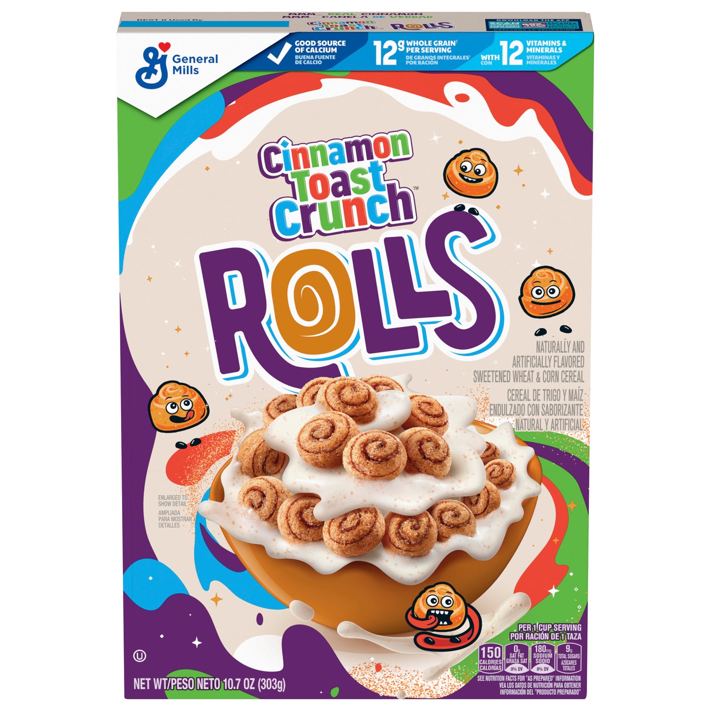 Cinnamon Toast Crunch Rolls, Breakfast Cereal, 10.7 OZ Box