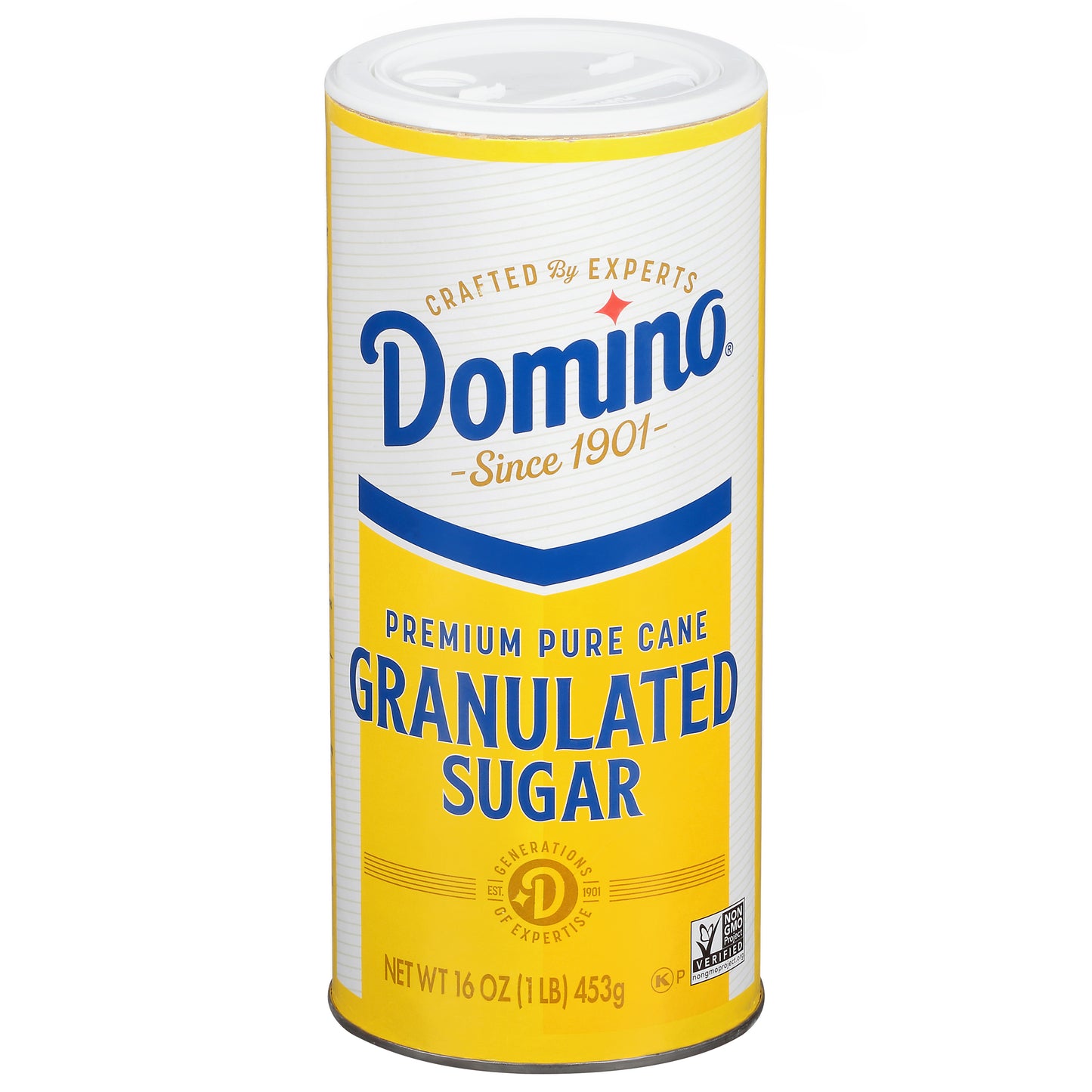 Domino Premium Pure Cane Granulated Sugar 1 lb Canister