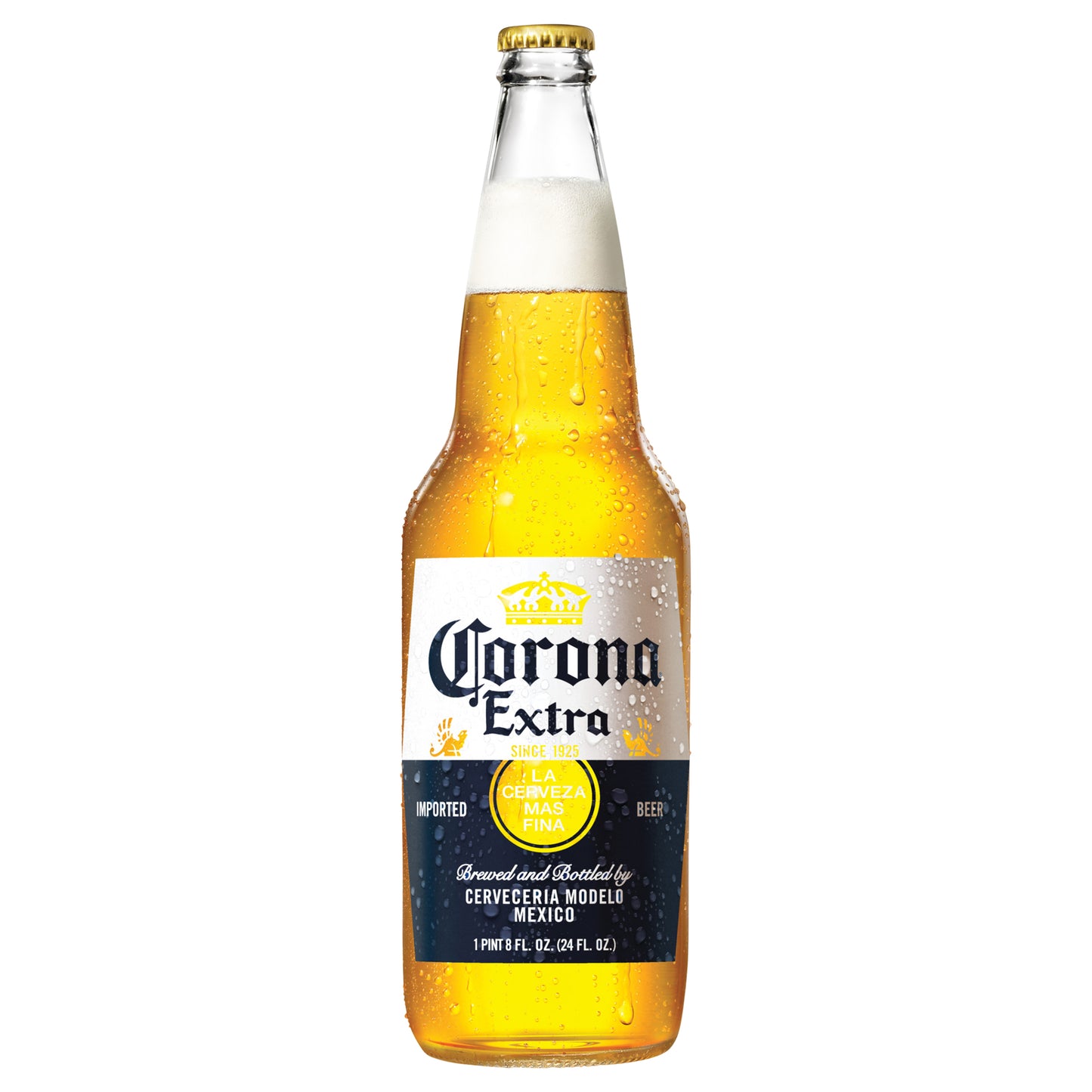 Corona Extra Mexican Lager Beer, 24 fl oz Bottle, 4.6% ABV
