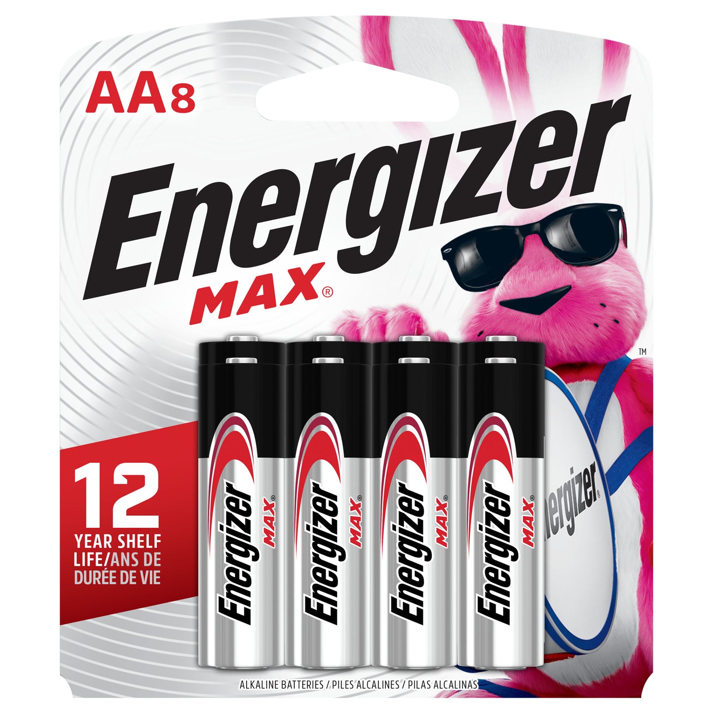 Energizer MAX AA Batteries (8 Pack), Double A Alkaline Batteries