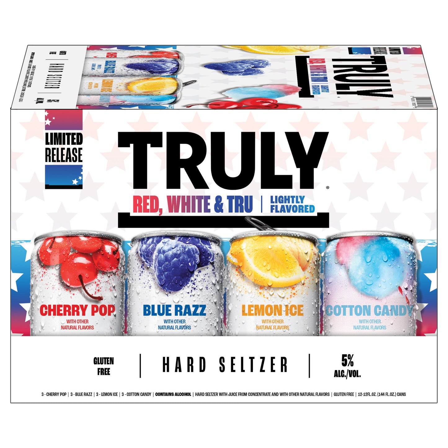 TRULY Hard Seltzer Red, White & TRU Party Pack Variety (12 fl. oz. Can, 12pk.)