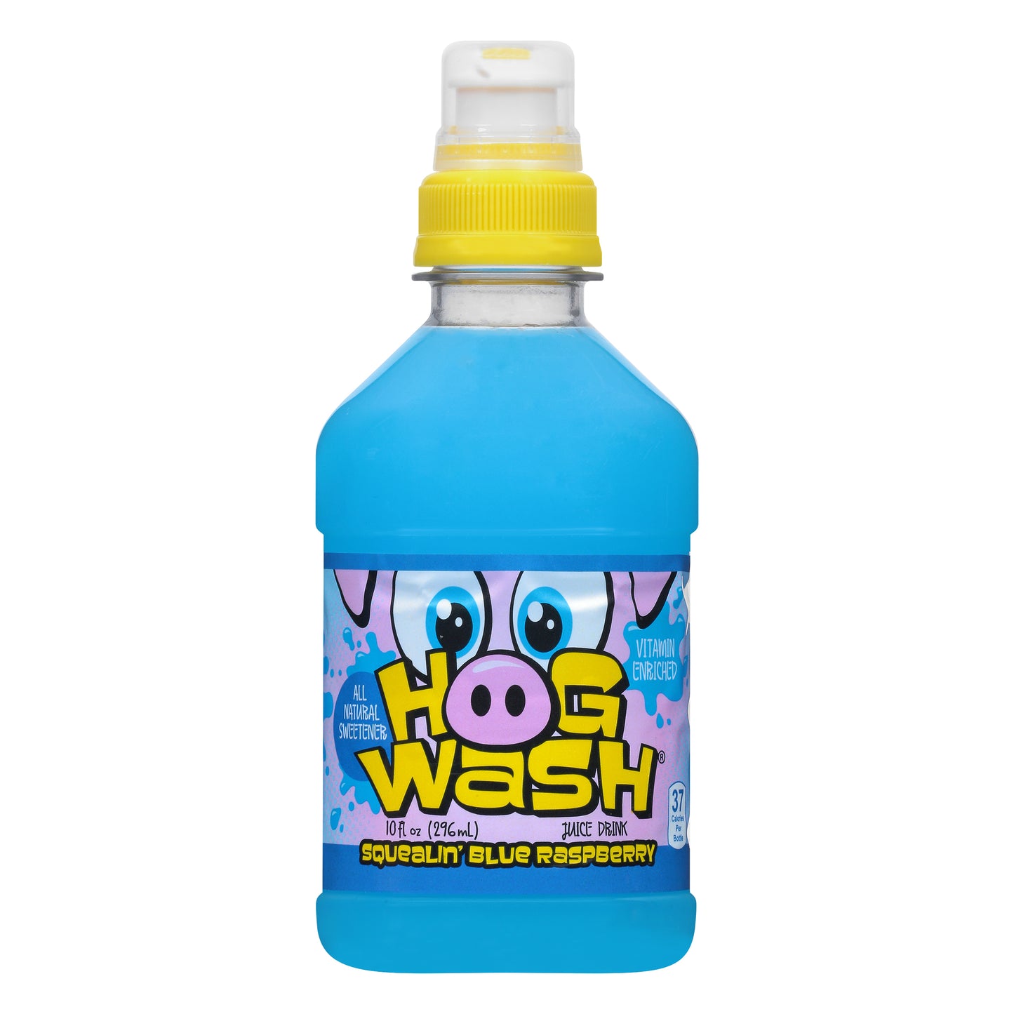 Hog Wash Squealin' Blue Raspberry Juice Drink 10 oz