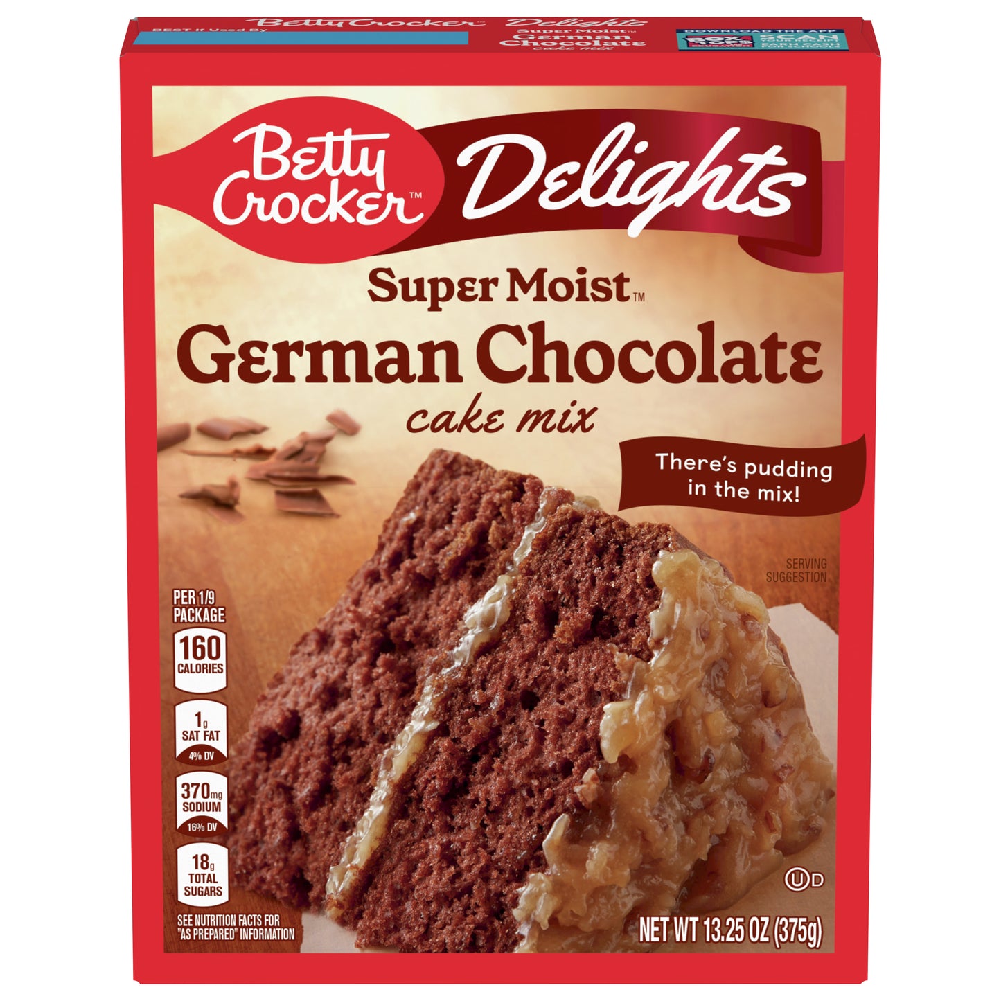 Betty Crocker Delights Super Moist German Chocolate Cake Mix, 13.25 oz.