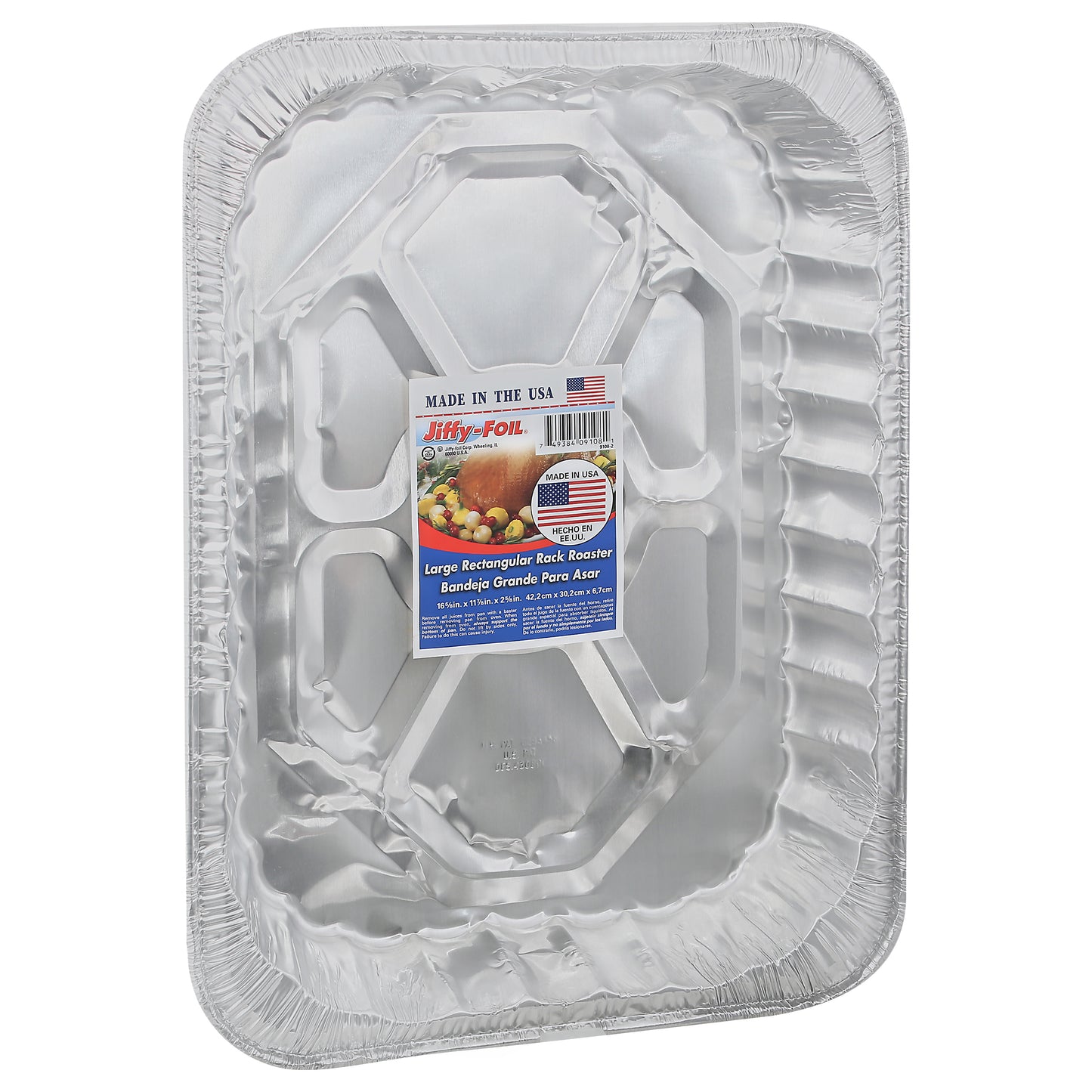 Jiffy-Foil Large Rectangular Rack Roaster Pan 1 ea