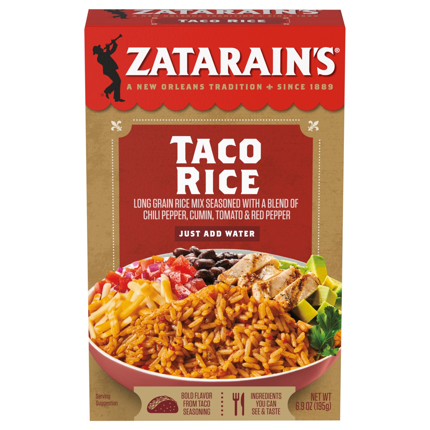 Zatarain's Rice Mix - Taco, 6.9 oz