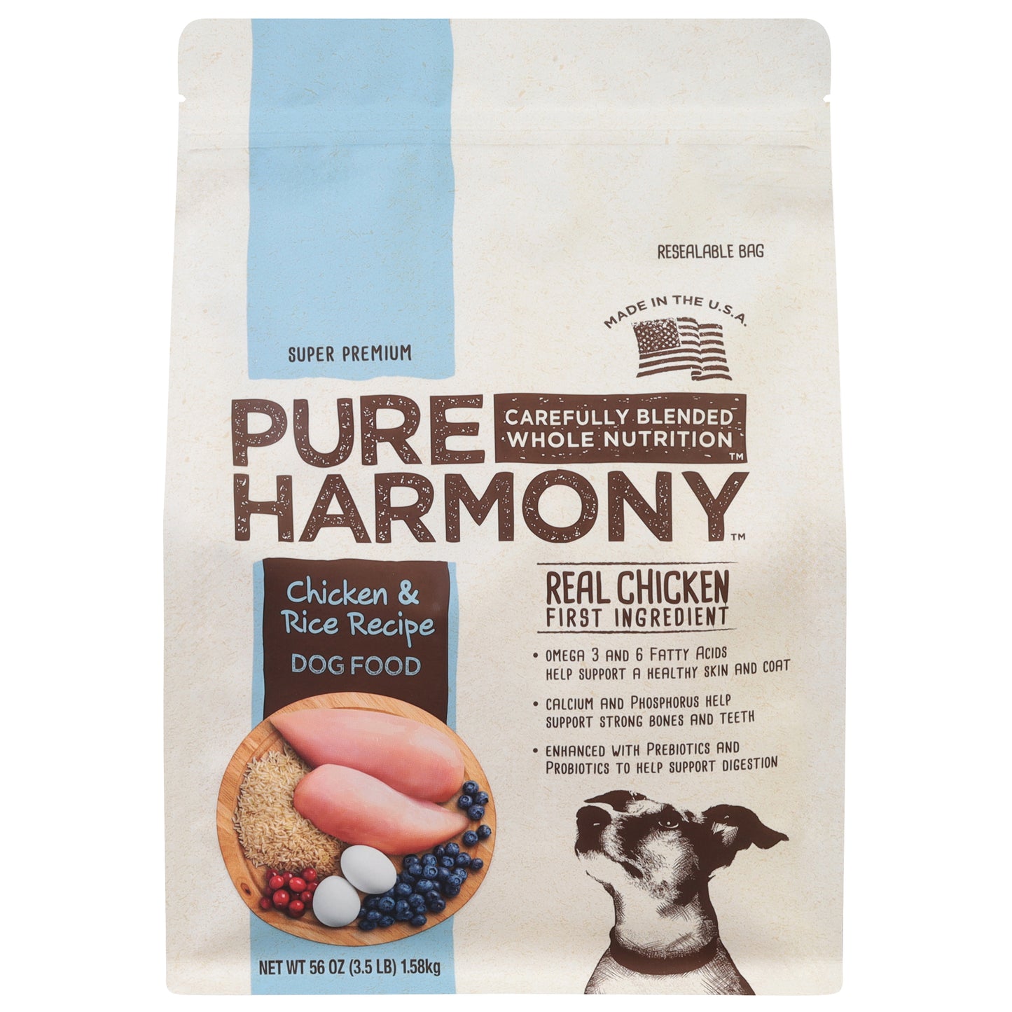 Pure Harmony Super Premium Chicken & Rice Recipe Dog Food 56 oz