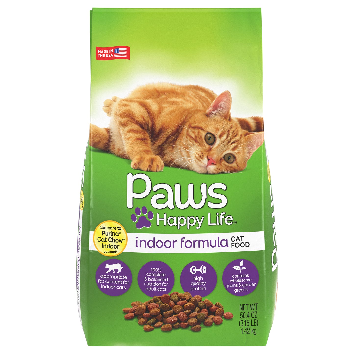 Paws Happy Life Indoor Formula Adult Cat Food 50.4 oz