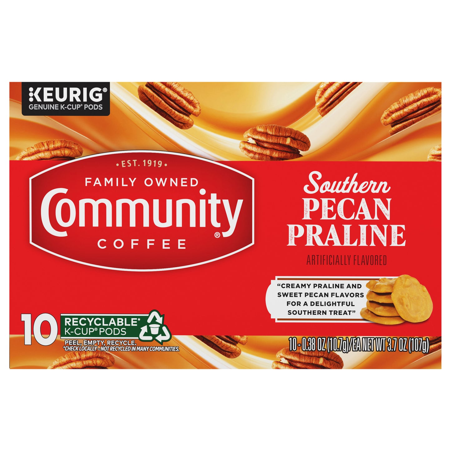 Community® Coffee Southern Pecan Praline Medium Roast Keurig® K-Cup® Pods 10 ct Box