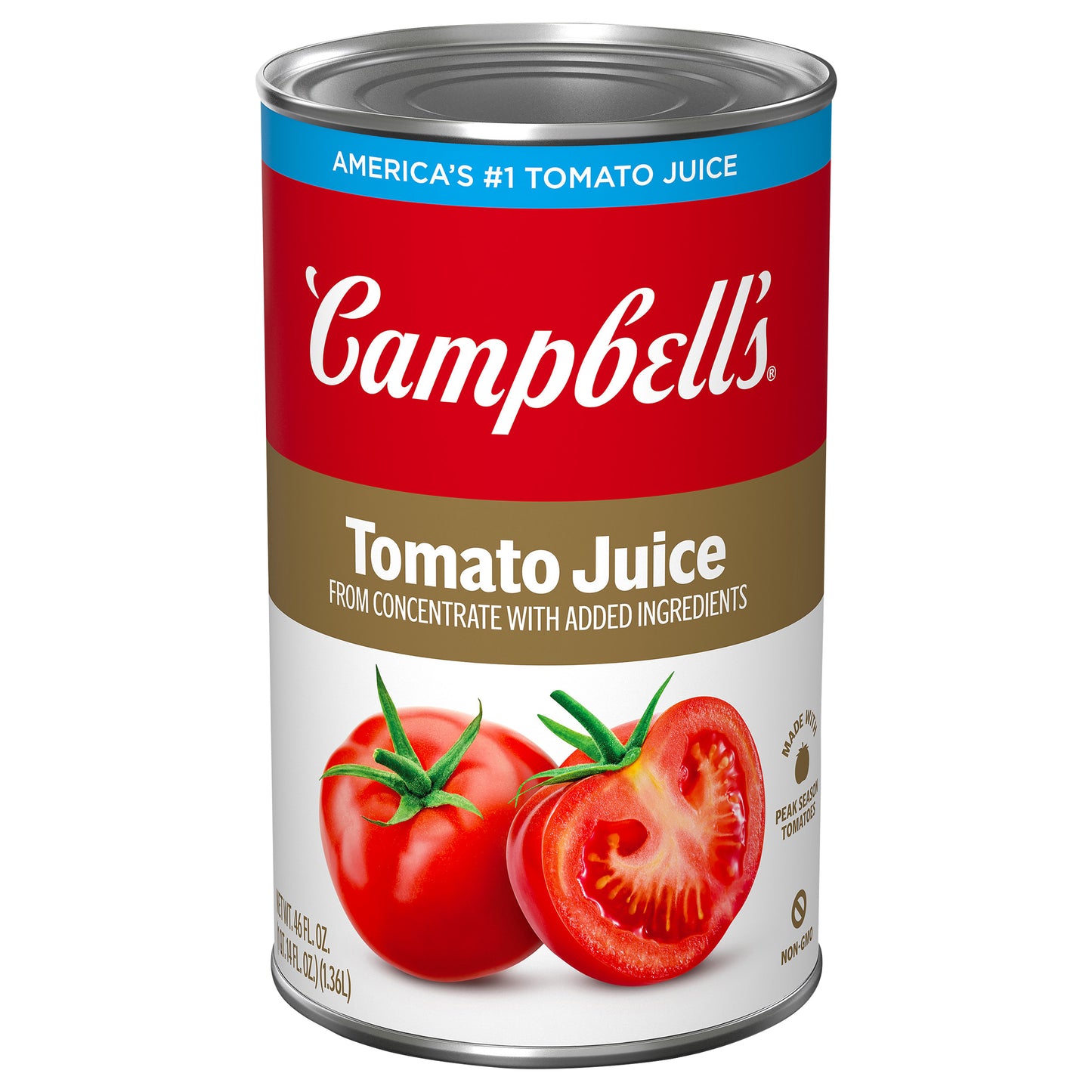 Campbell's® 100% Tomato Juice, 46 fl oz Can