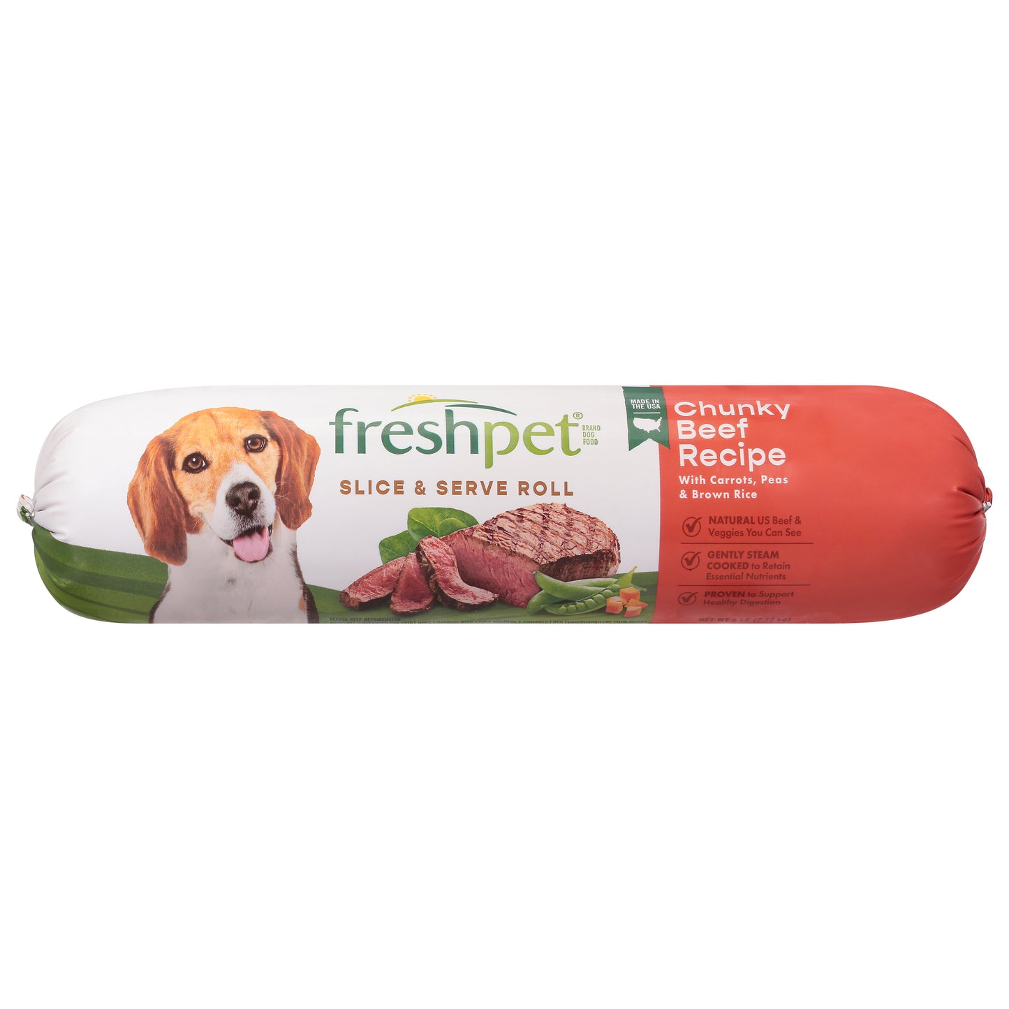 Freshpet Chunky Beef Recipe Dog Food 6 lb