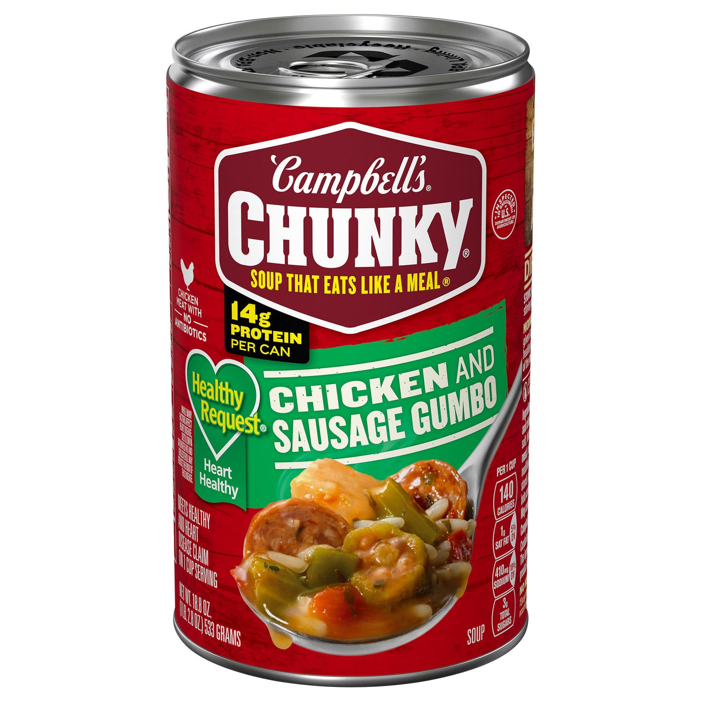Campbell's Chunky Chicken and Sausage Gumbo Soup 18.8 oz