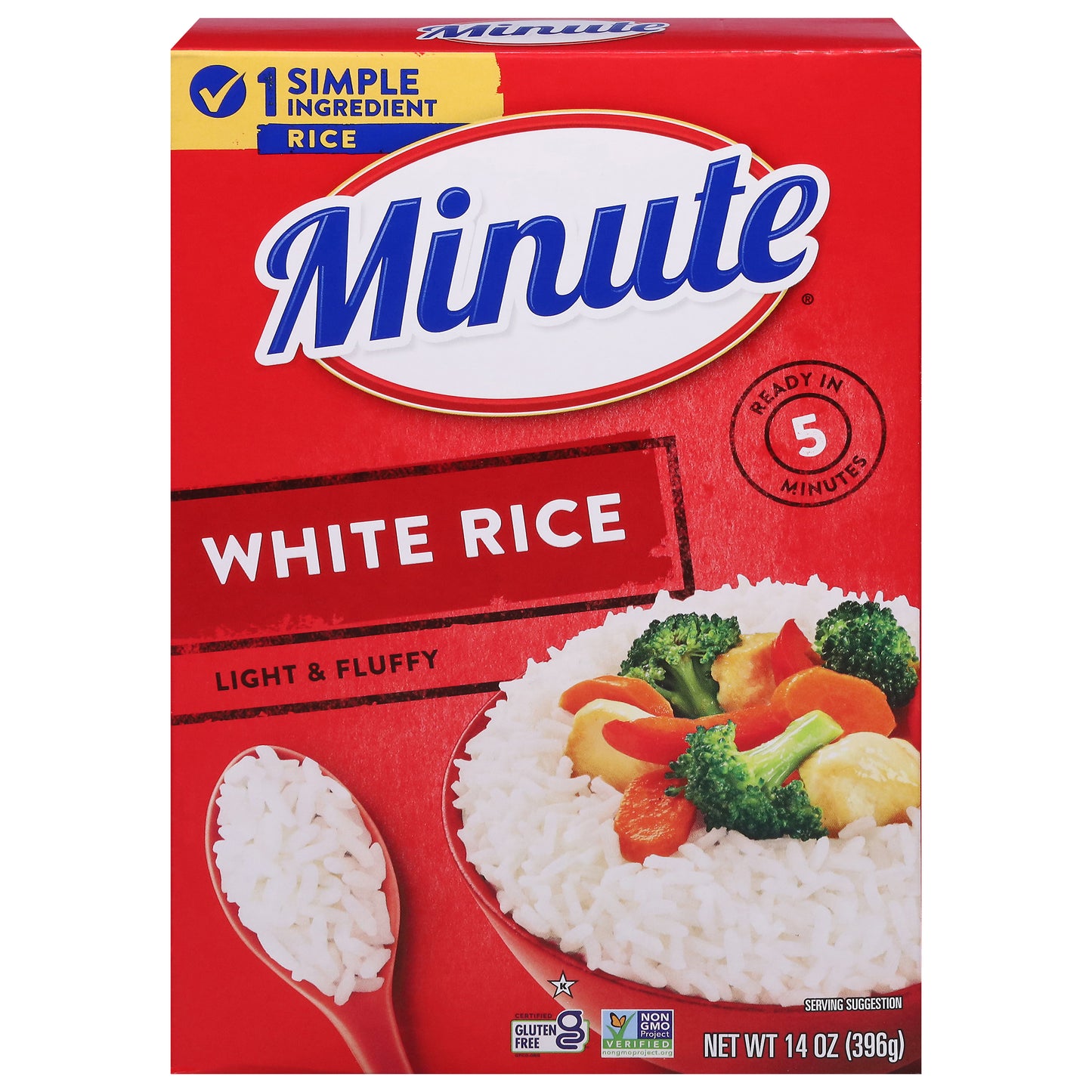 Minute Light & Fluffy White Rice 14 oz