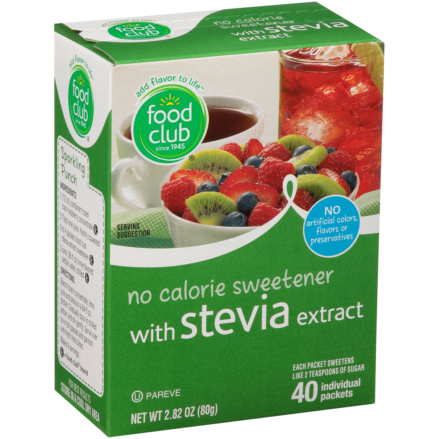 No Calorie Sweetener With Stevia Extract