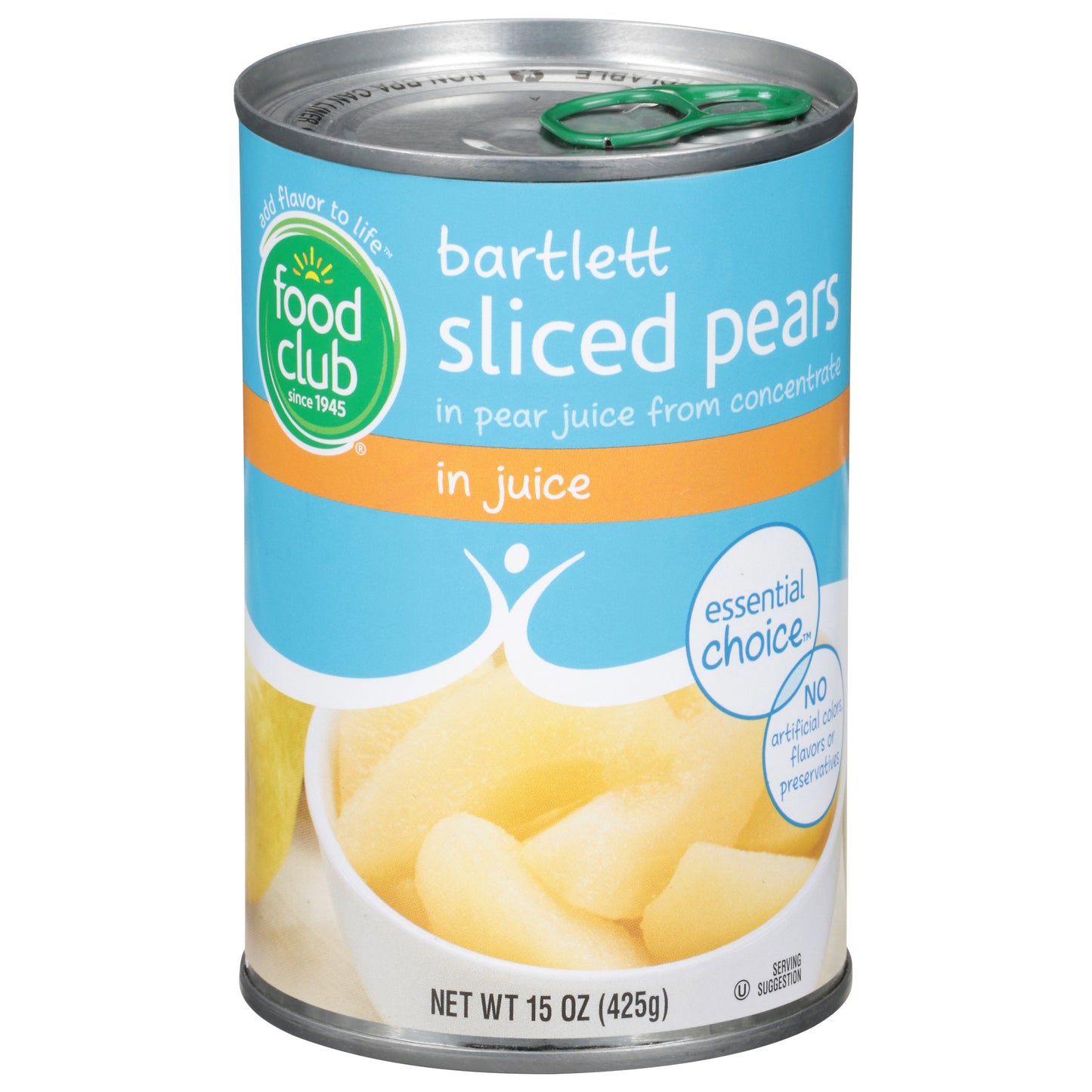 Food Club Essential Choice Bartlett Sliced Pears in Juice 15 oz