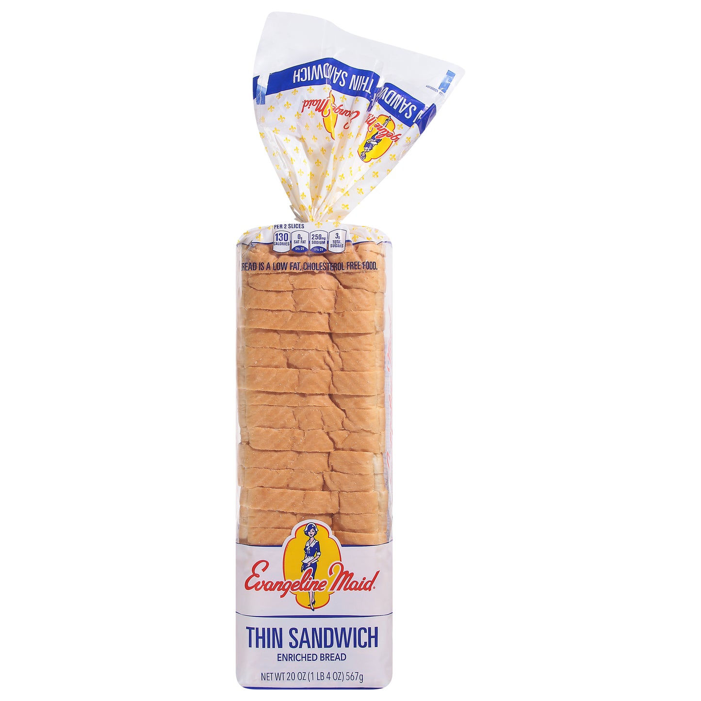 Evangeline Maid® Thin Sandwich Enriched Bread 20 oz. Loaf
