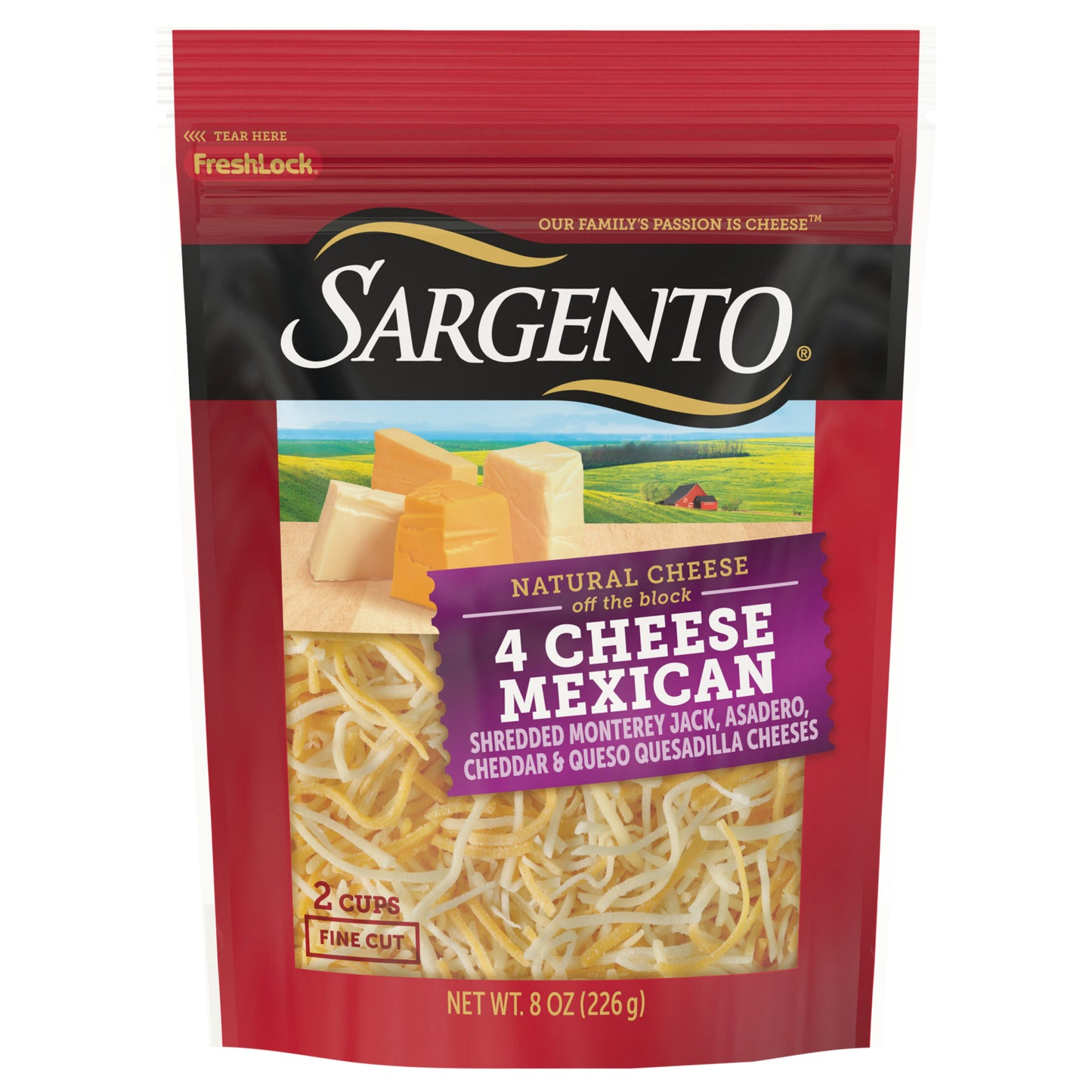Sargento® Shredded 4 Cheese Mexican Natural Cheese, Fine Cut, 8 oz.
