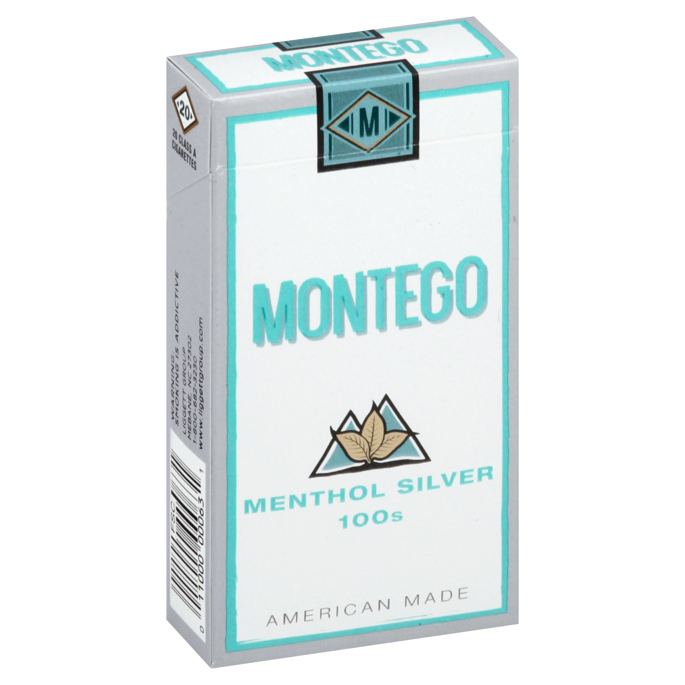 Montego Class A Menthol Silver 100s Cigarettes 20 ea – Champagne's Marche