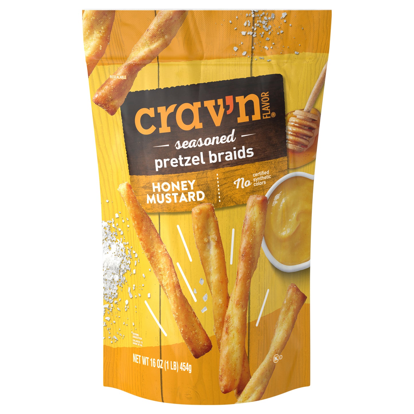 Crav'n Flavor Seasoned Honey Mustard Pretzel Braids 16 oz