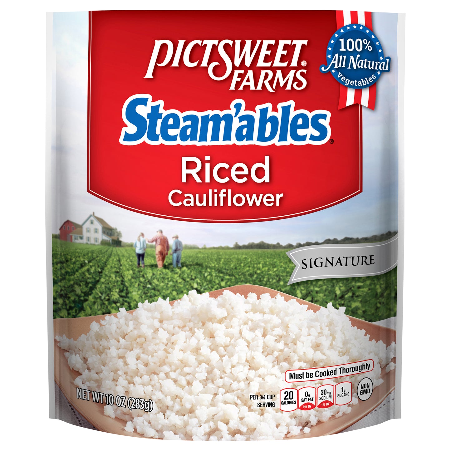 Pictsweet Farms Steam'ables Riced Cauliflower, Signature- 10 oz