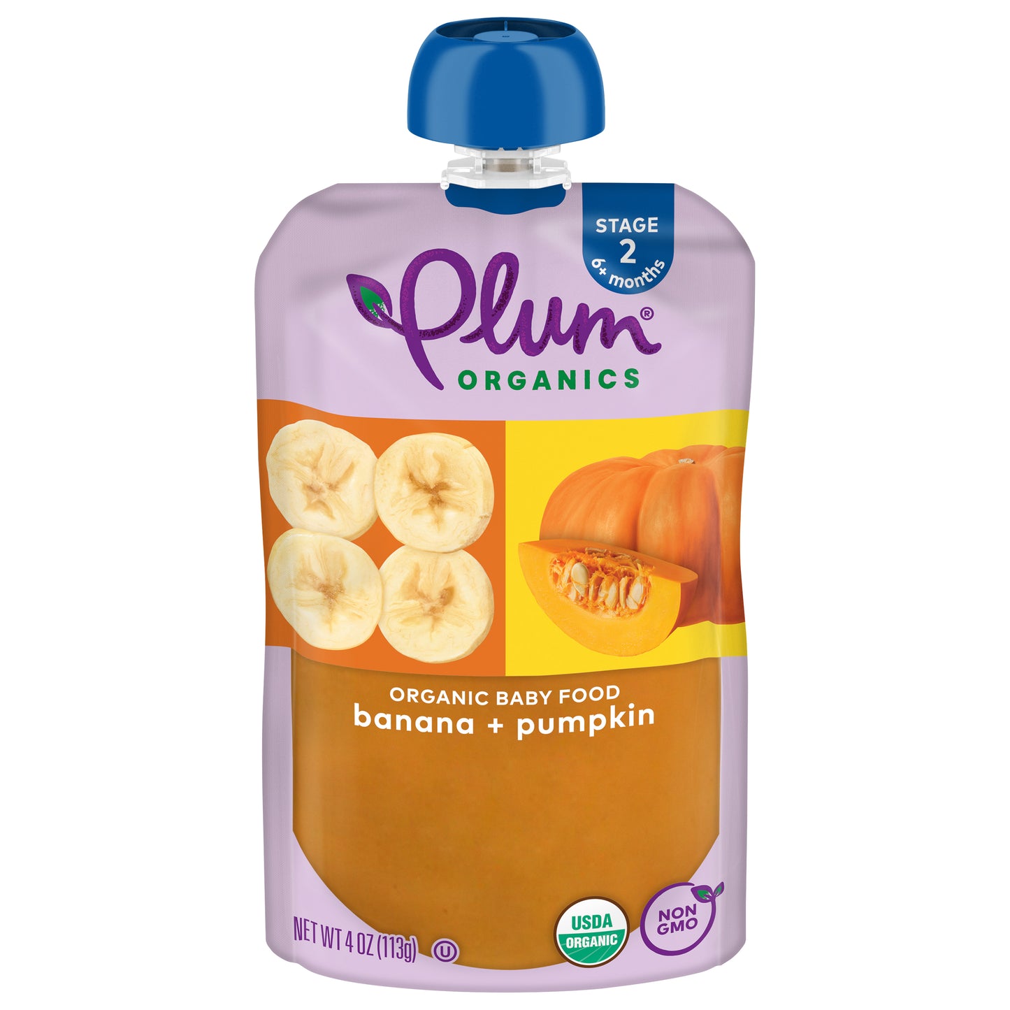 Plum Organics® Stage 2 Organic Banana & Pumpkin 4oz Pouch