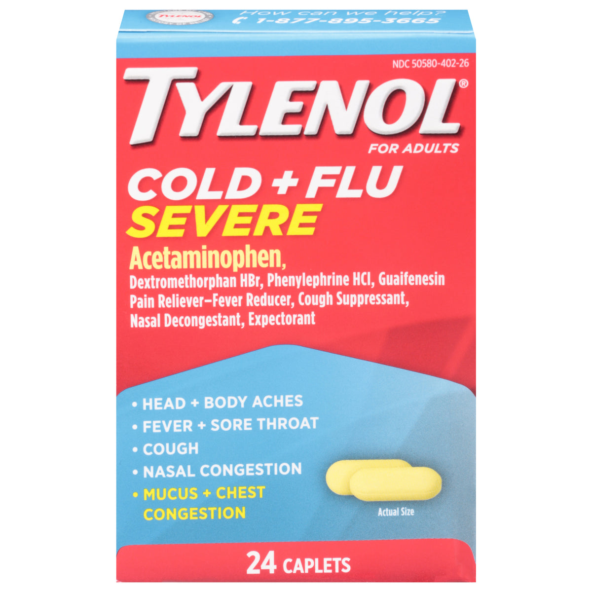 Tylenol Cold + Flu Severe 24 Caplets
