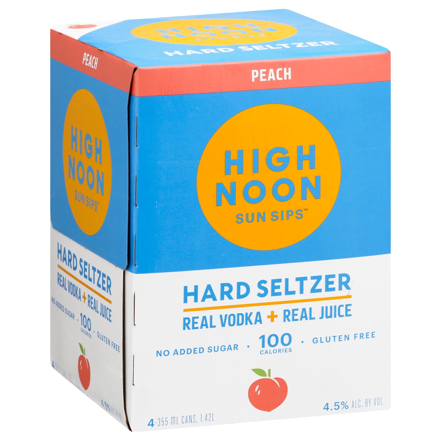 High Noon Sun Sips 4 Pack Peach Hard Seltzer 4 ea