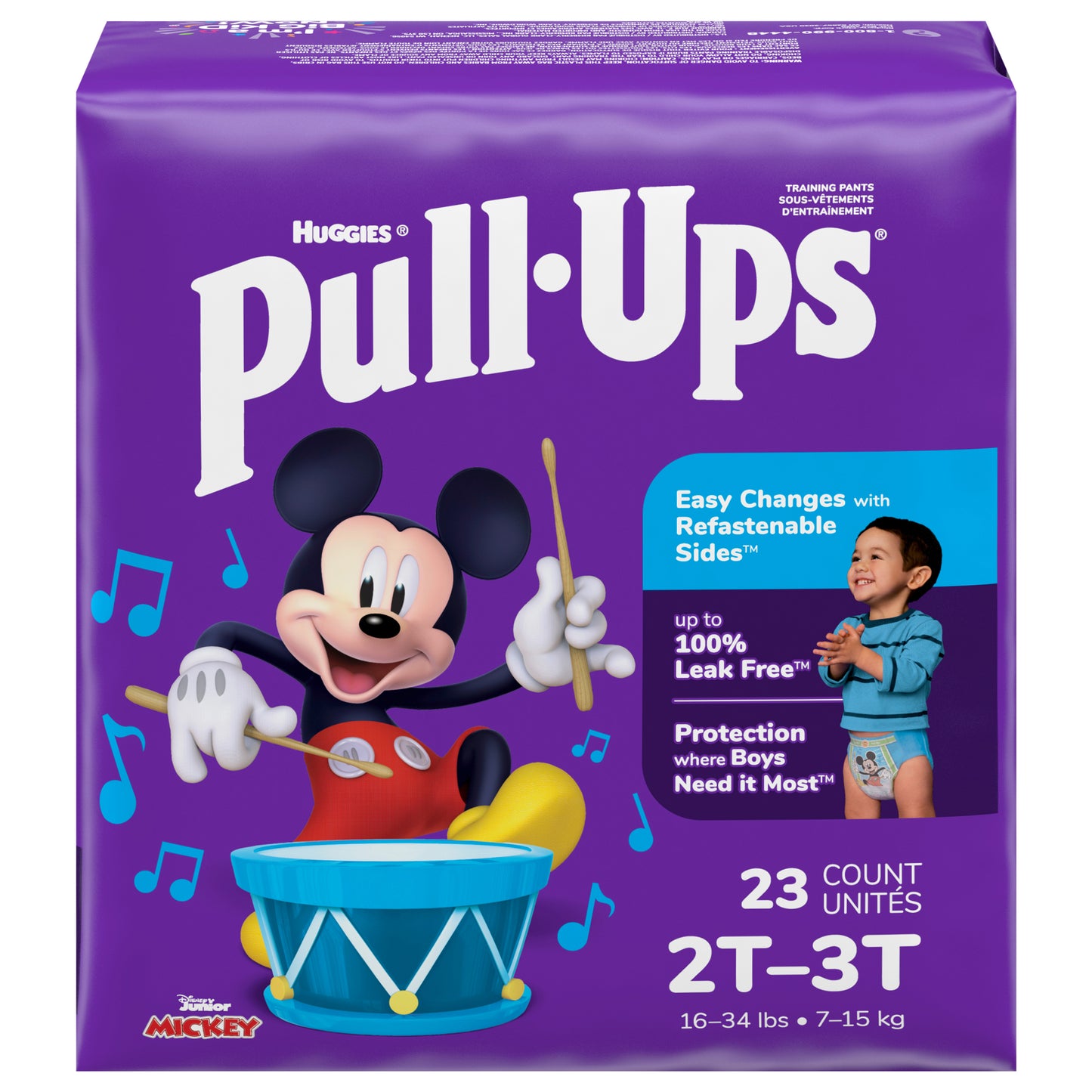 Pull-Ups Boys' Potty Training Pants, 2T-3T (16-34 lbs), 23 Count