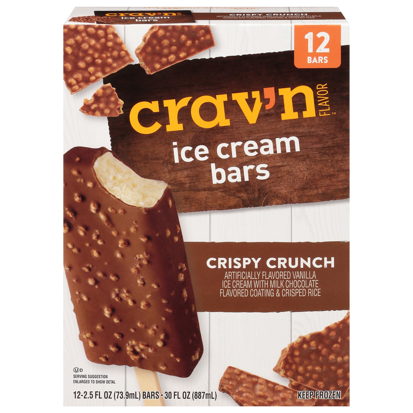 Crav'n Flavor Crispy Crunch Ice Cream Bars 12 ea