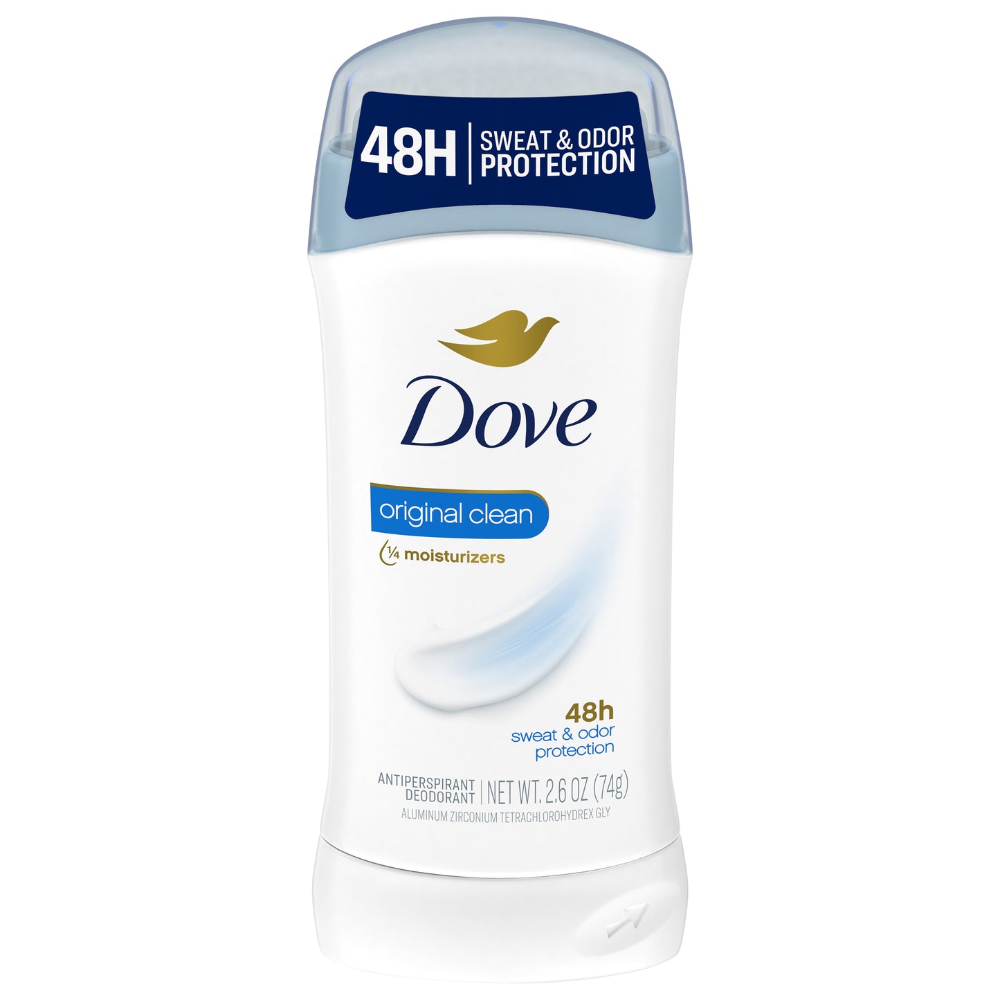 Dove Invisible Solid Antiperspirant Deodorant Stick Original Clean, 2.6 Oz