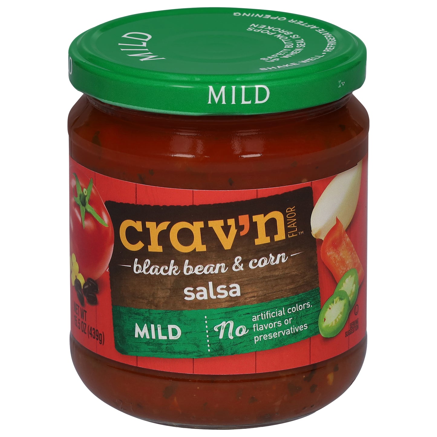 Crav'n Flavor Mild Black Bean & Corn Salsa 15.5 oz