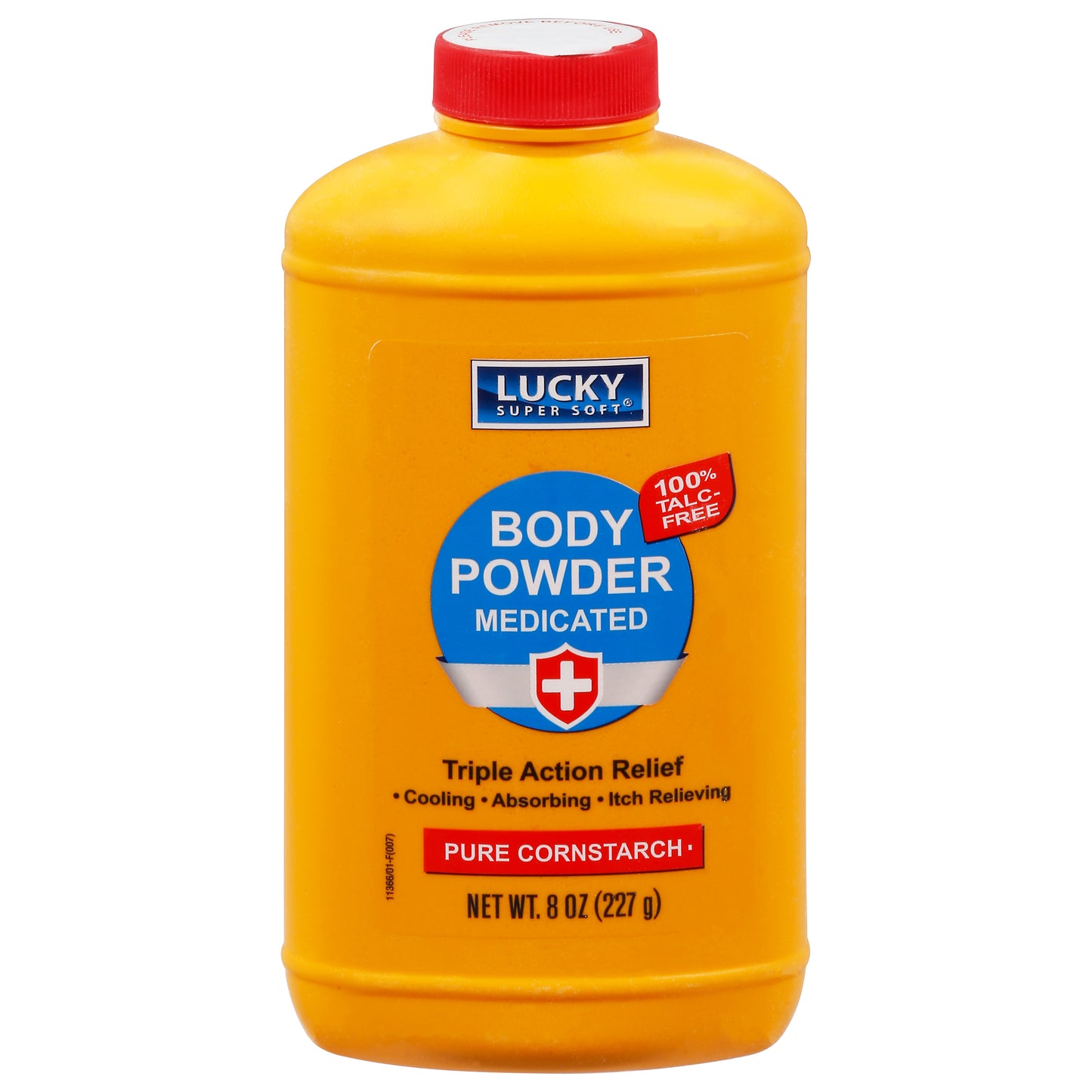 Lucky Super Soft Pure Cornstarch Medicated Body Powder 8 oz