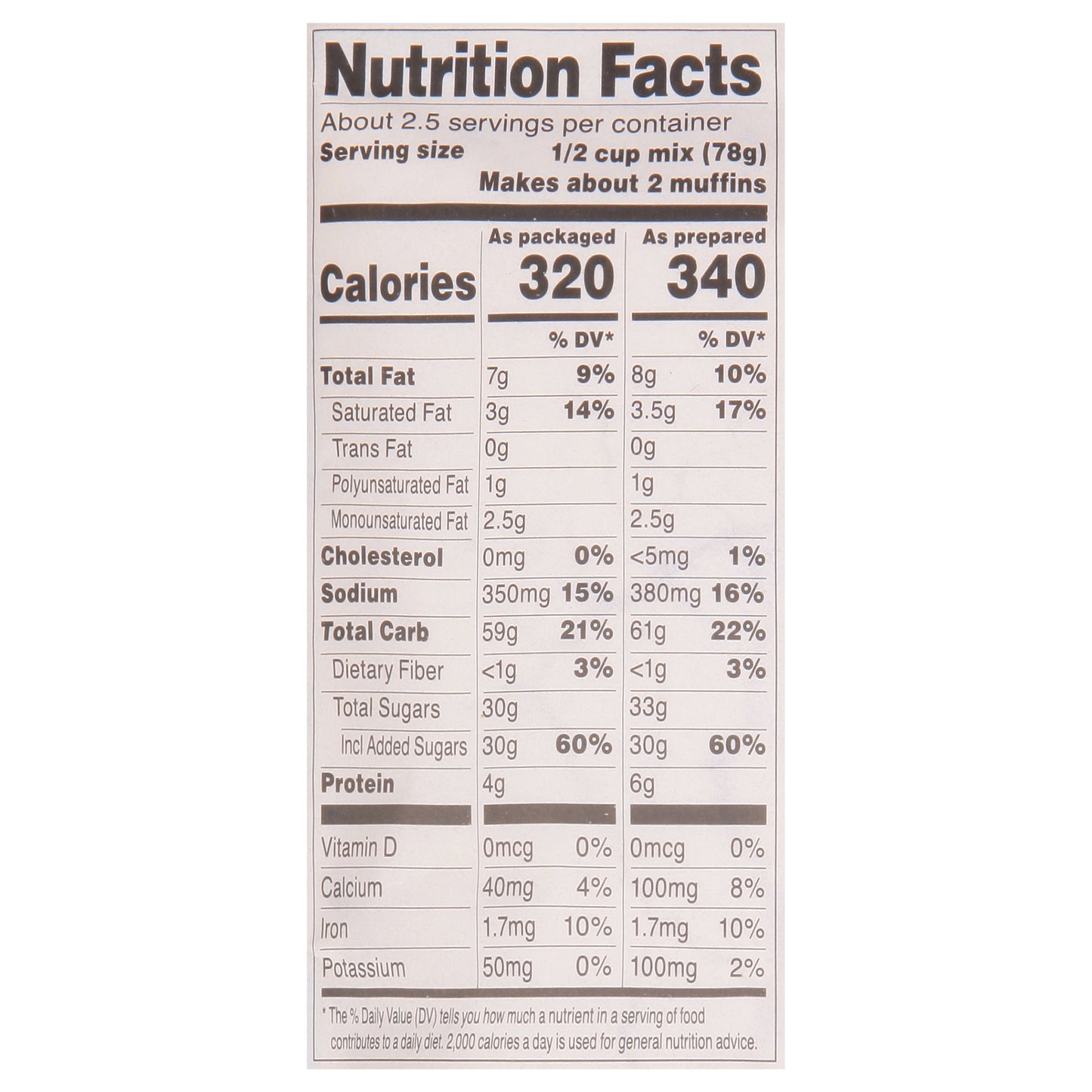 Food Club Blueberry Muffin Mix 7 oz