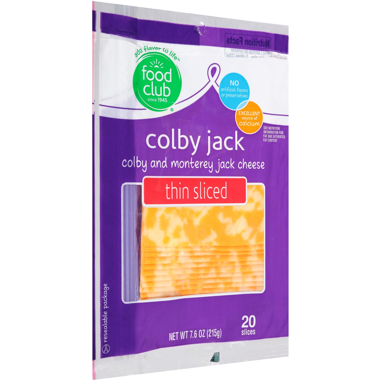 Colby Jack Colby And Monterey Jack Thin Sliced Cheese