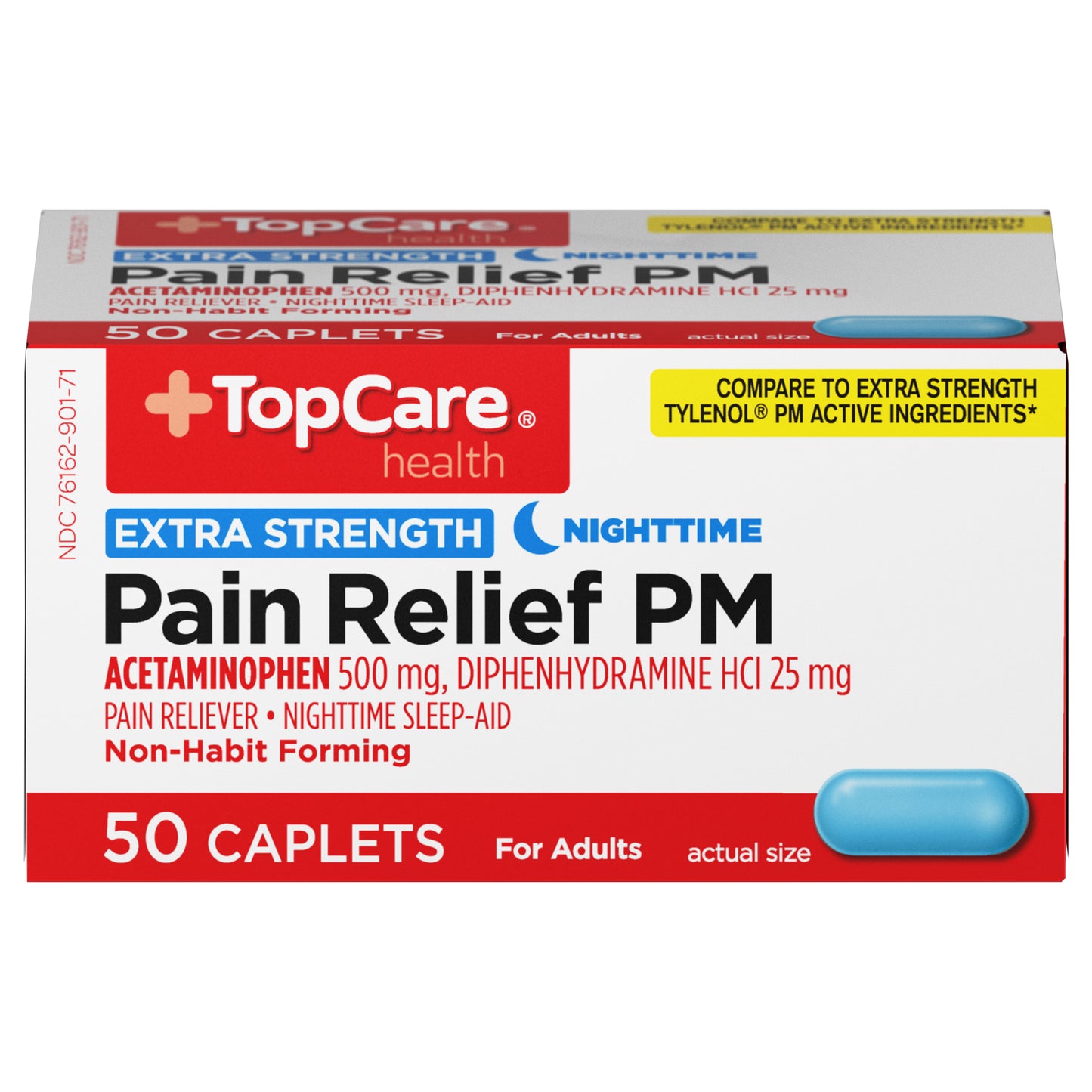 TopCare Health Extra Strength Nighttime Pain Relief PM 50 Caplets