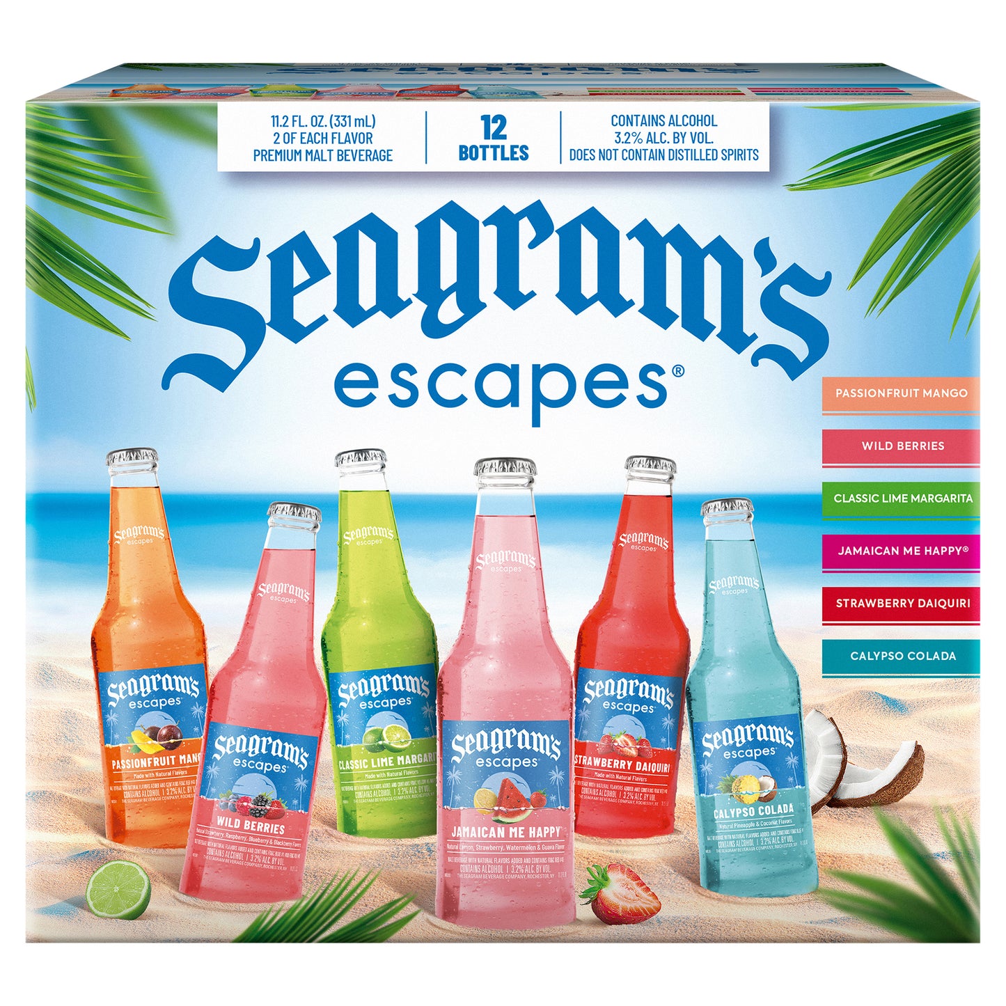 Seagram's Escapes Classic Variety Pack 12pk 11.2oz Bottle