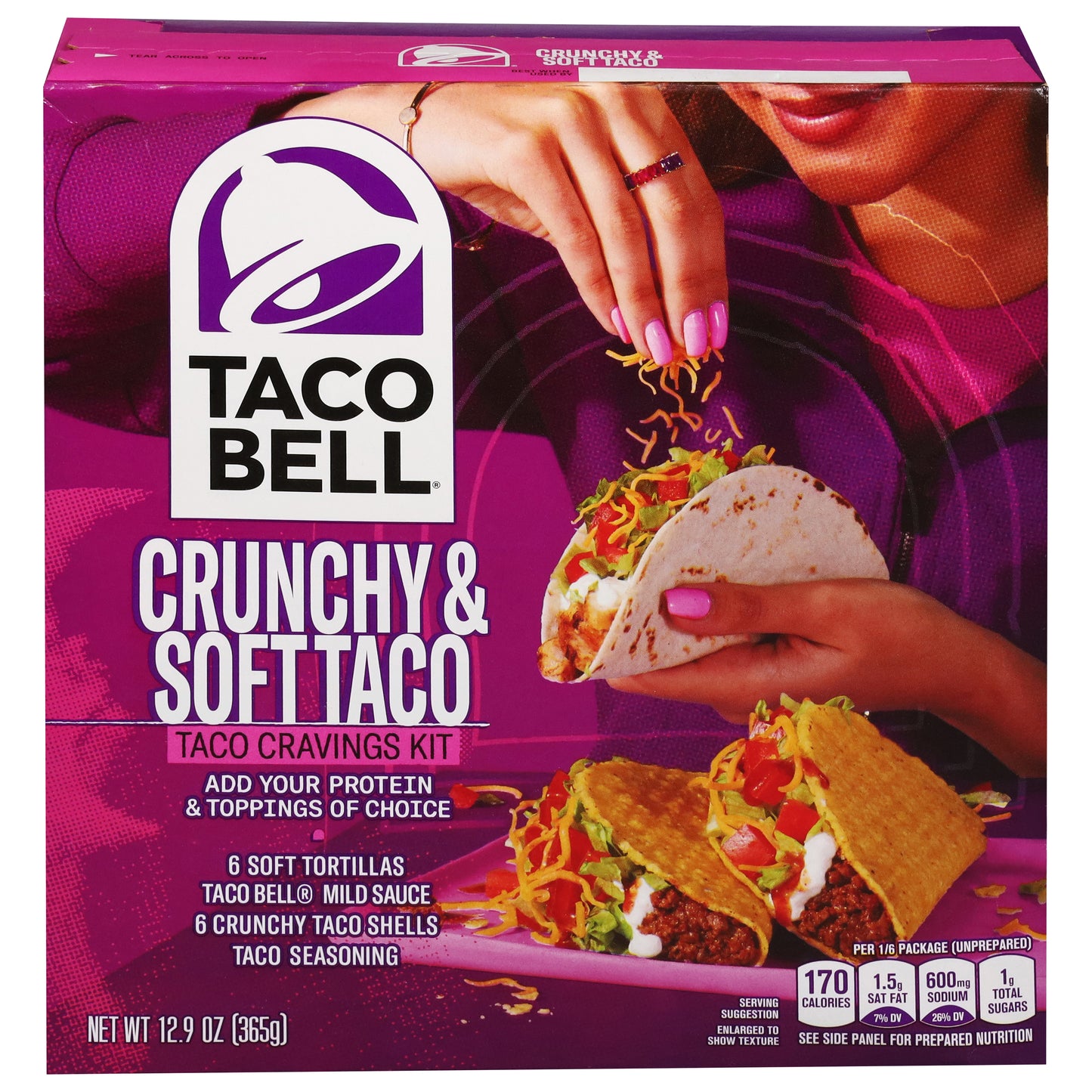 Taco Bell Crunchy & Soft Taco Taco Craving Kit 12.9 oz